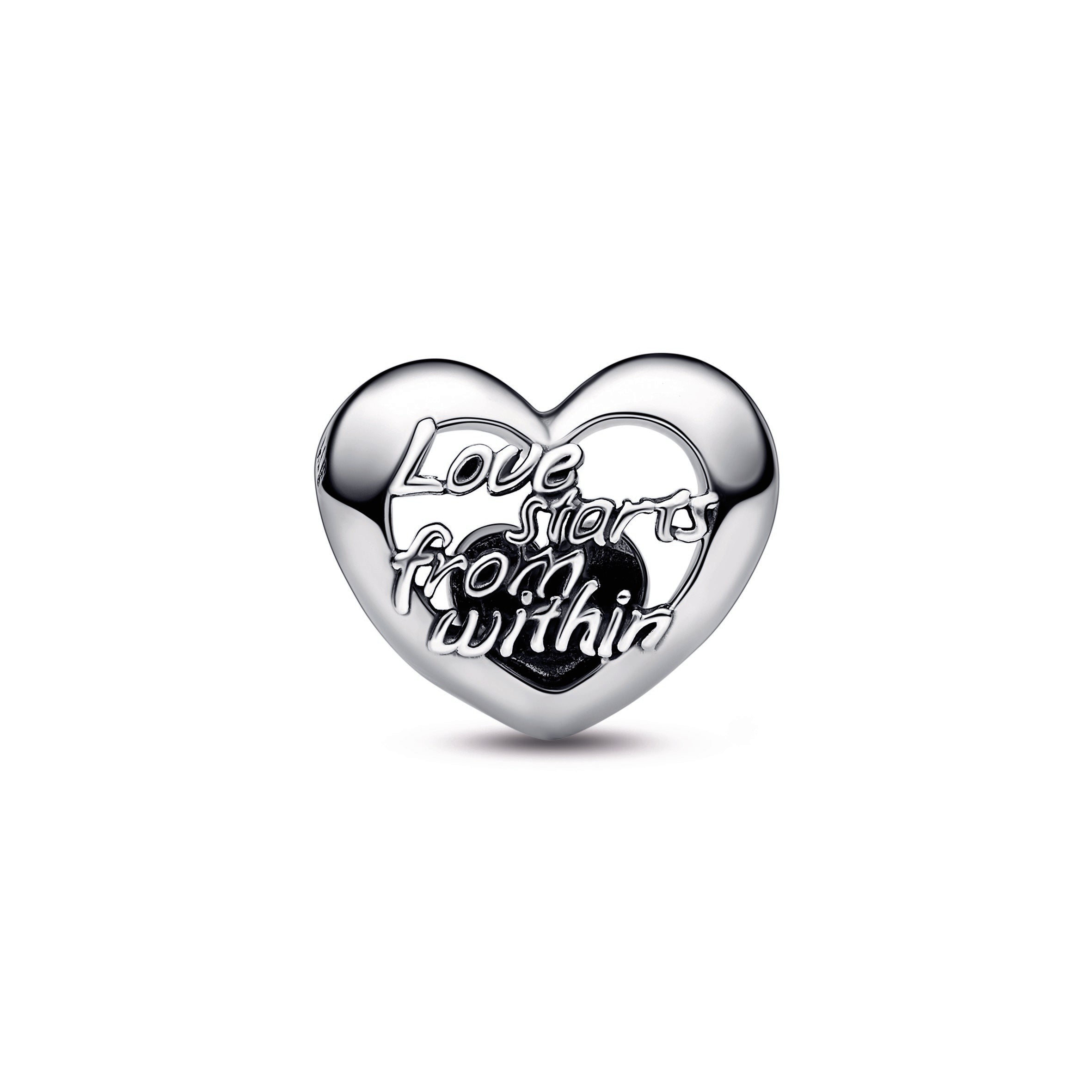PANDORA Openwork Heart And Script Charm Sterling Silver Charms Bracelet Charm Jewelry Gift
