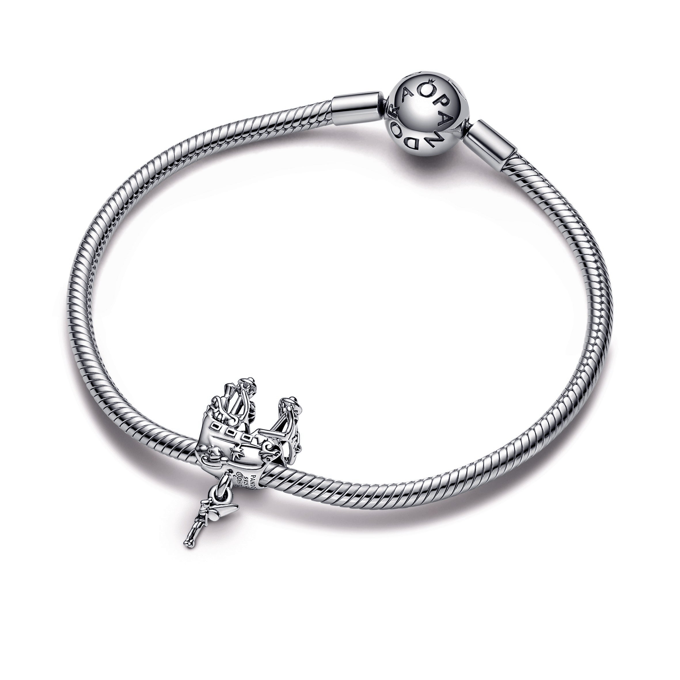 PANDORA Disney Tinker Bell And Captain Hook S Pirate Ship Charm Sterling Silver Charms Bracelet Charm Jewelry Gift
