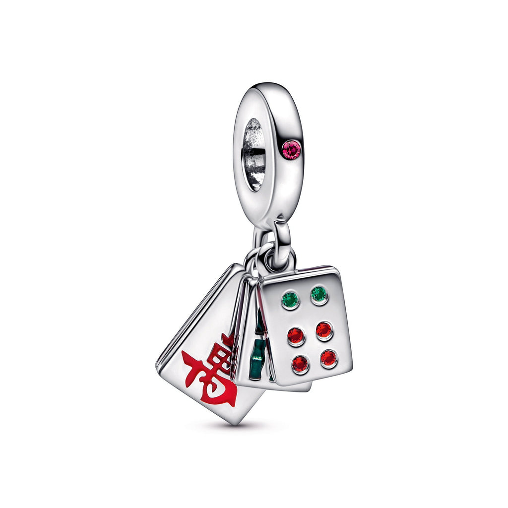 PANDORA Mahjong Triple Dangle Charm Crystals Charms Bracelet Charm Jewelry Gift