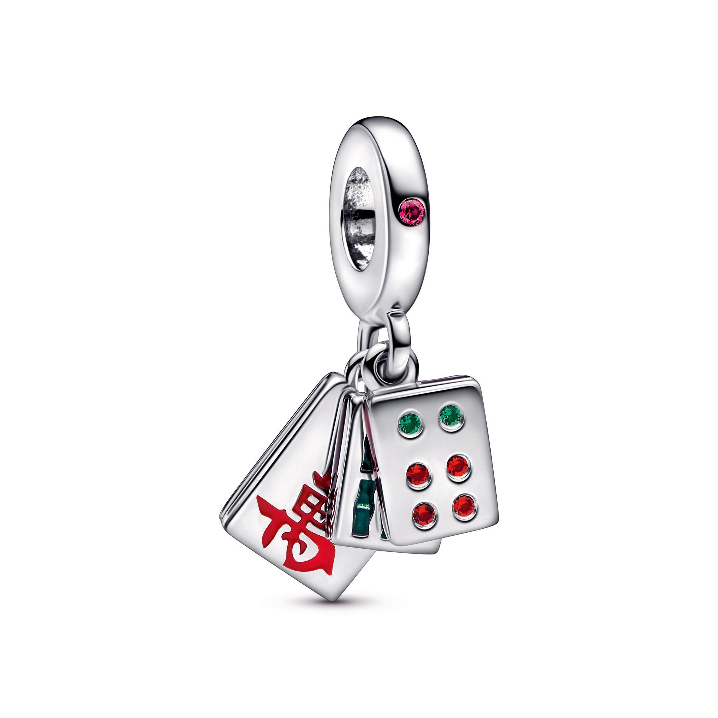 PANDORA Mahjong Triple Dangle Charm Crystals Charms Bracelet Charm Jewelry Gift