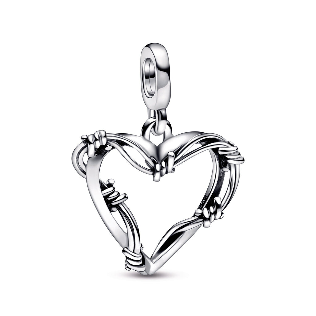 PANDORA ME Wire Heart Medallion Sterling Silver Charms Bracelet Charm Jewelry Gift