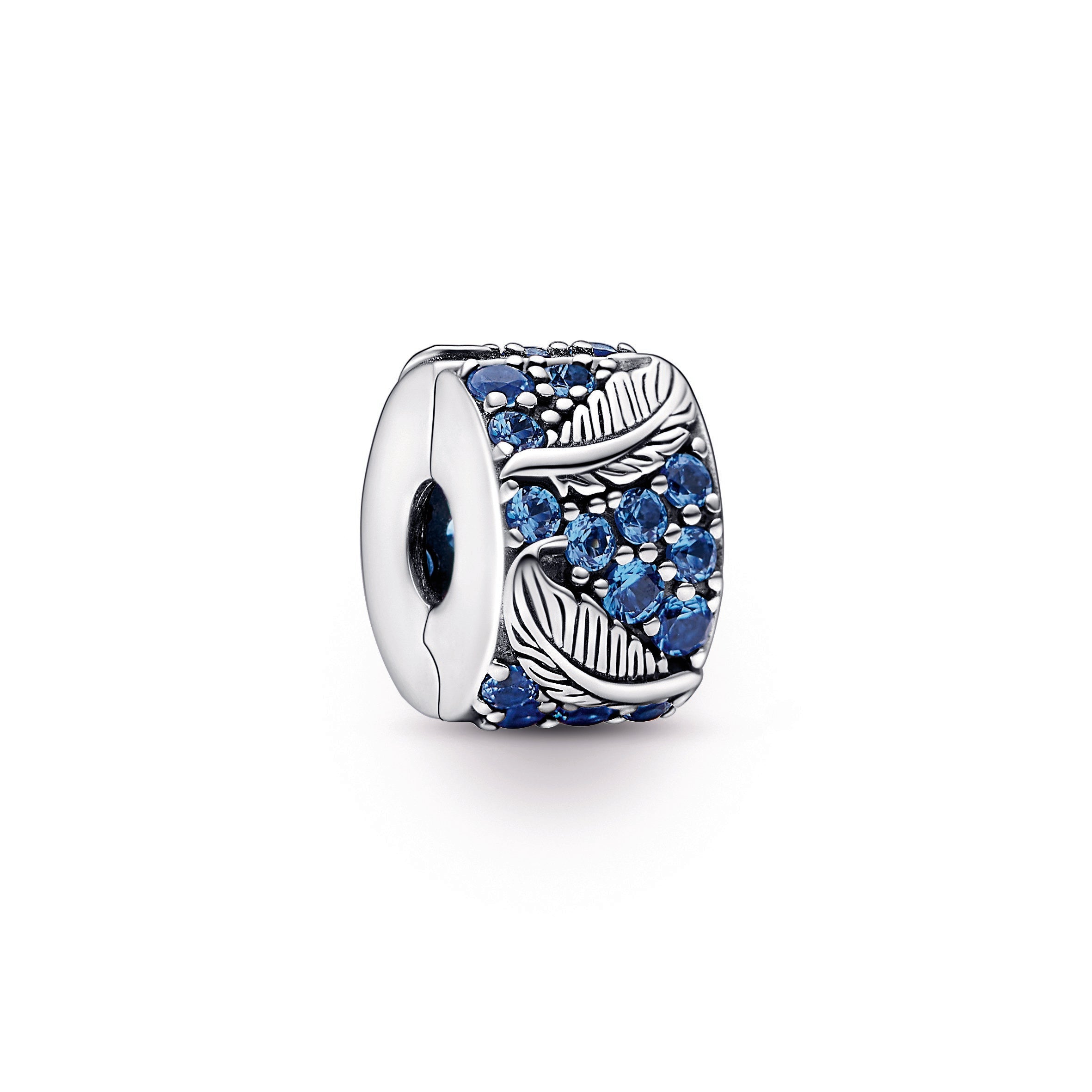 PANDORA Curved Feather And Pavé Clip Charm Crystals Charms Bracelet Charm Jewelry Gift