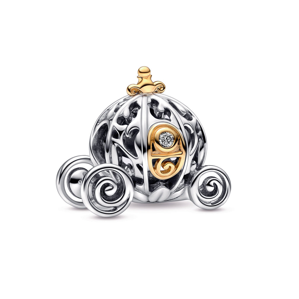 PANDORA Disney 100th Anniversary Cinderella S Enchanted Carriage Charm 14K Gold Charms Bracelet Charm Jewelry Gift