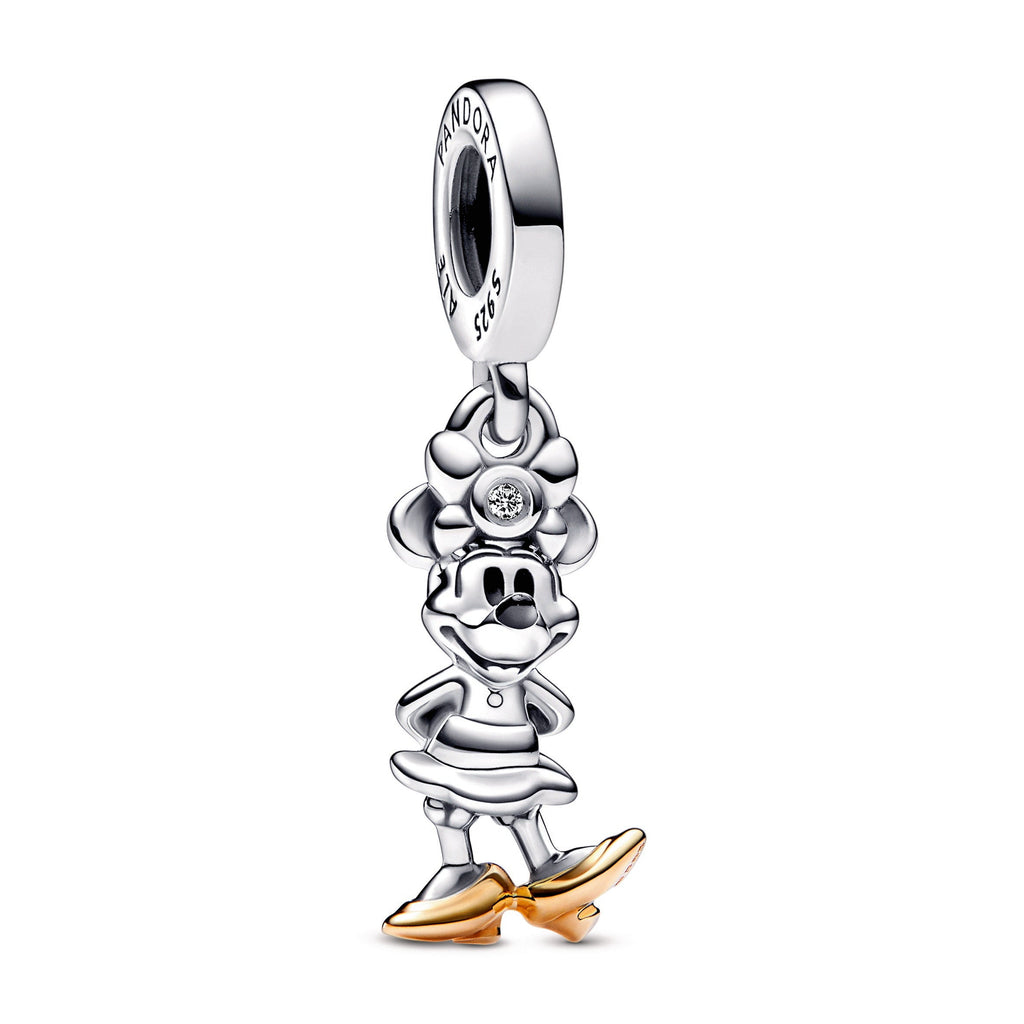 PANDORA Disney 100th Anniversary Minnie Mouse Dangle Charm 14K Gold Charms Bracelet Charm Jewelry Gift