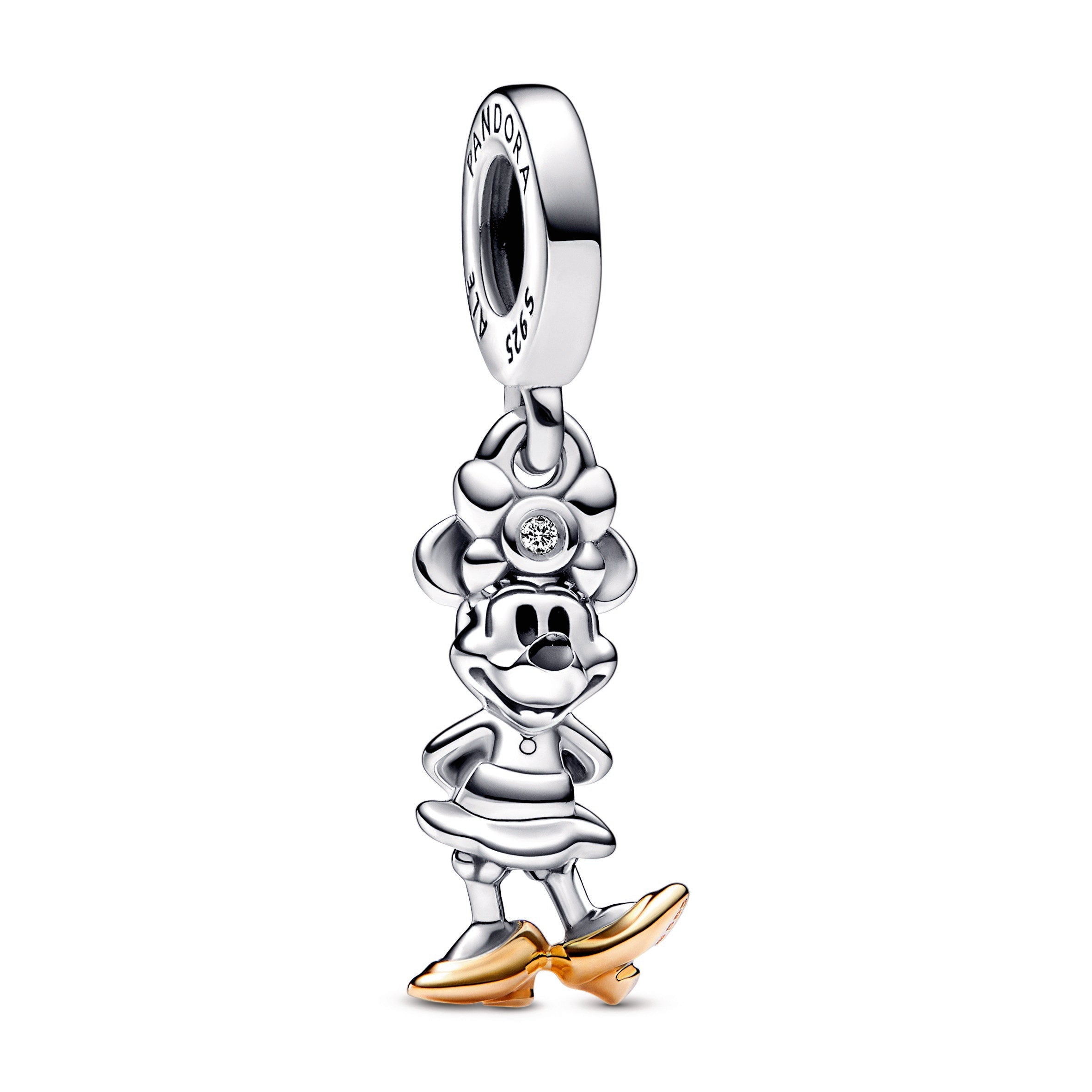 PANDORA Disney 100th Anniversary Minnie Mouse Dangle Charm 14K Gold Charms Bracelet Charm Jewelry Gift