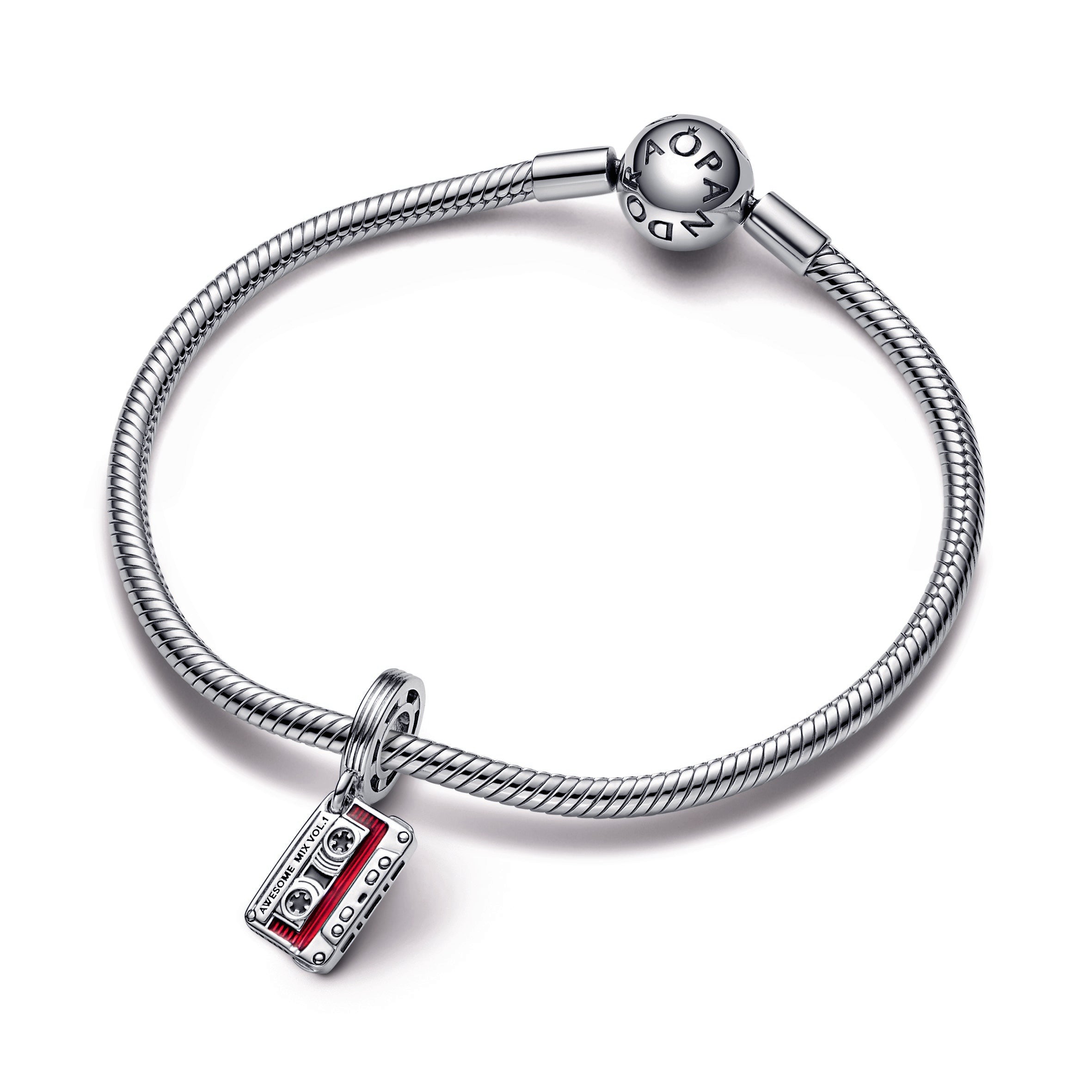 PANDORA Marvel Guardians Of The Galaxy Cassette Tape Dangle Charm Enamel Charms Bracelet Charm Jewelry Gift