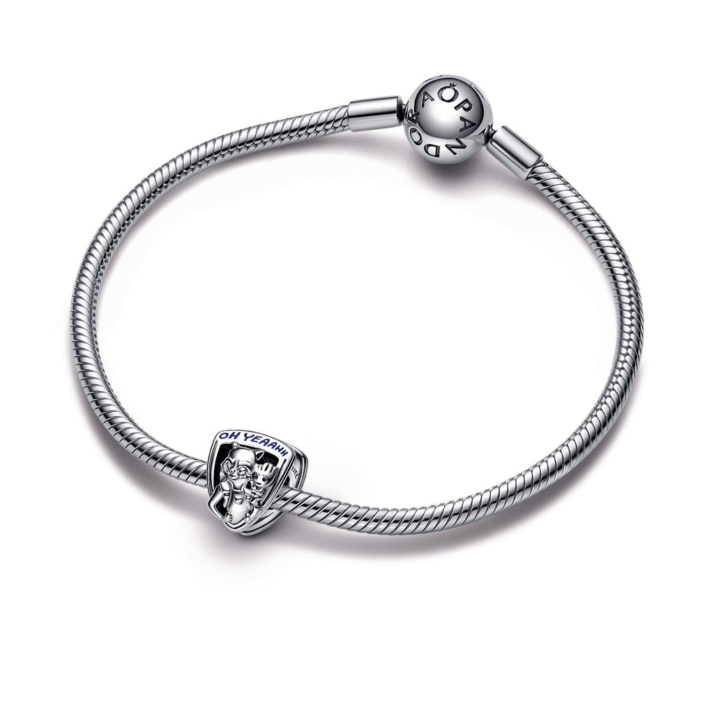 PANDORA Marvel Guardians Of The Galaxy Rocket Raccoon And Groot Emblem Charm Enamel Charms Bracelet Charm Jewelry Gift