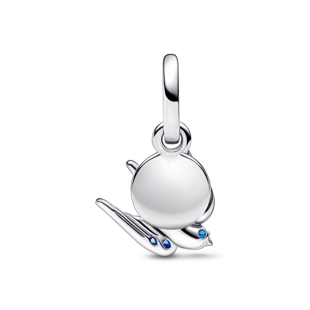 PANDORA Sparkling Swallow And Quote Double Dangle Charm Sterling Silver Charms Bracelet Charm Jewelry Gift