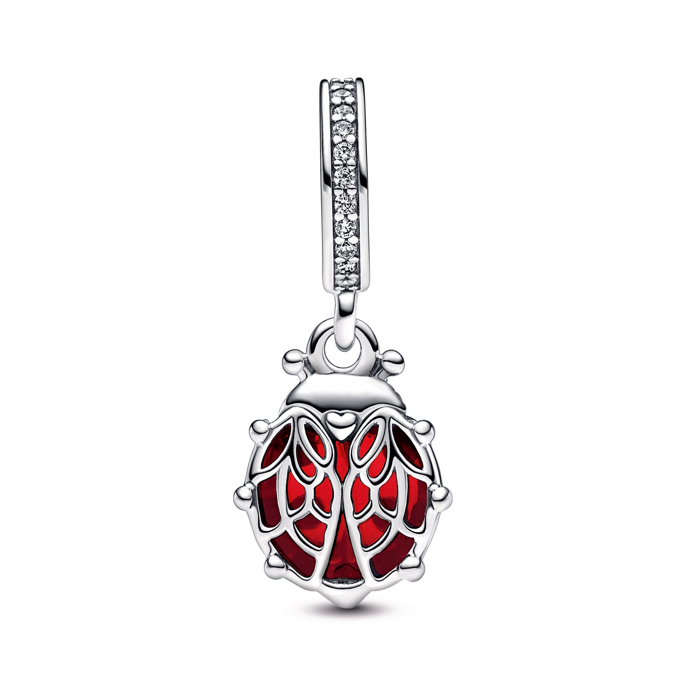 PANDORA Red Ladybird Dangle Charm Enamel Charms Bracelet Charm Jewelry Gift