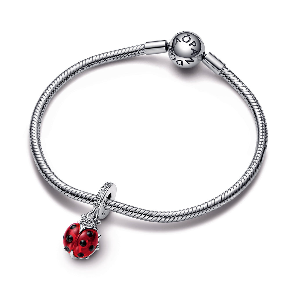 PANDORA Red Ladybird Dangle Charm Enamel Charms Bracelet Charm Jewelry Gift