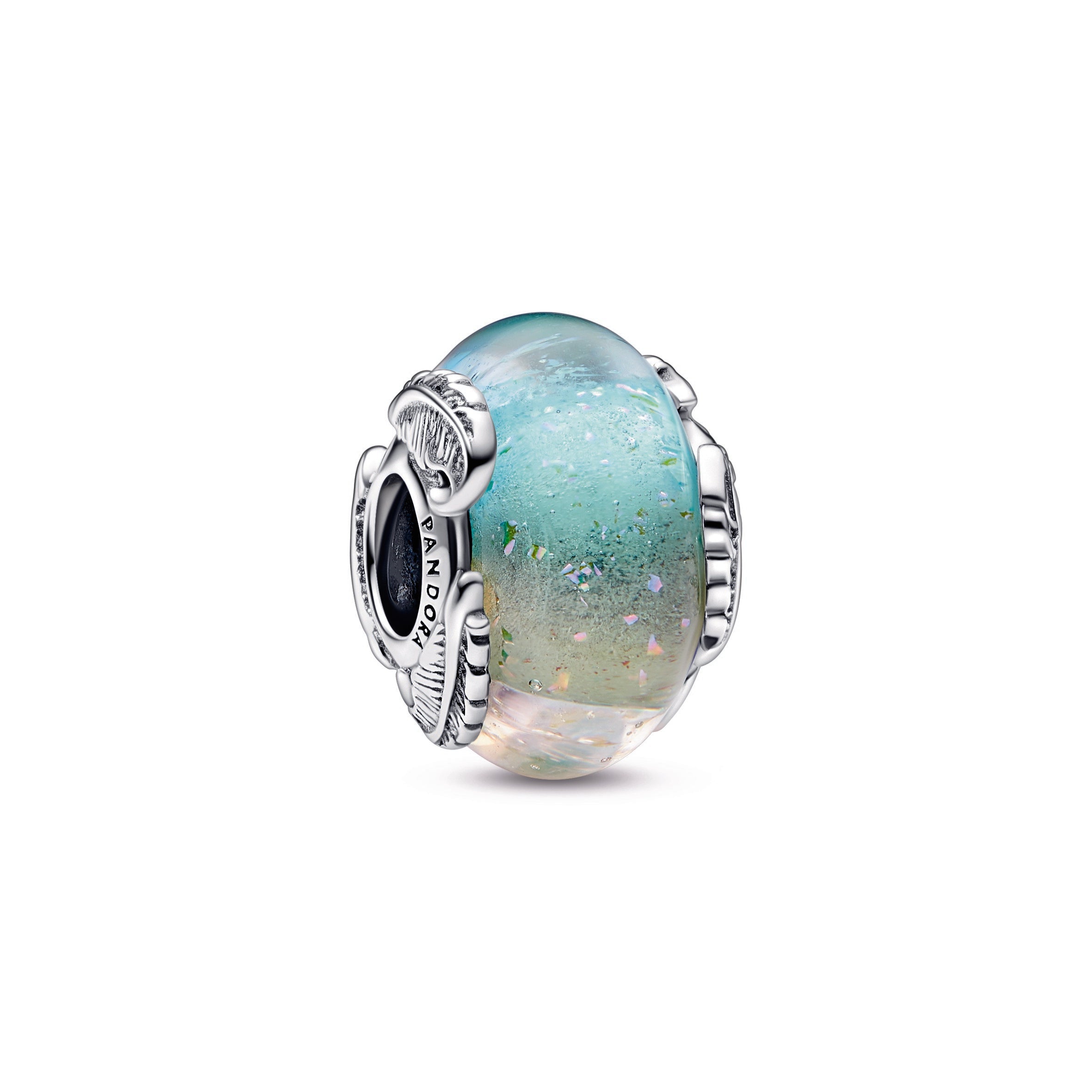 PANDORA Multicolour Murano Glass And Curved Feather Charm Charms Bracelet Charm Jewelry Gift