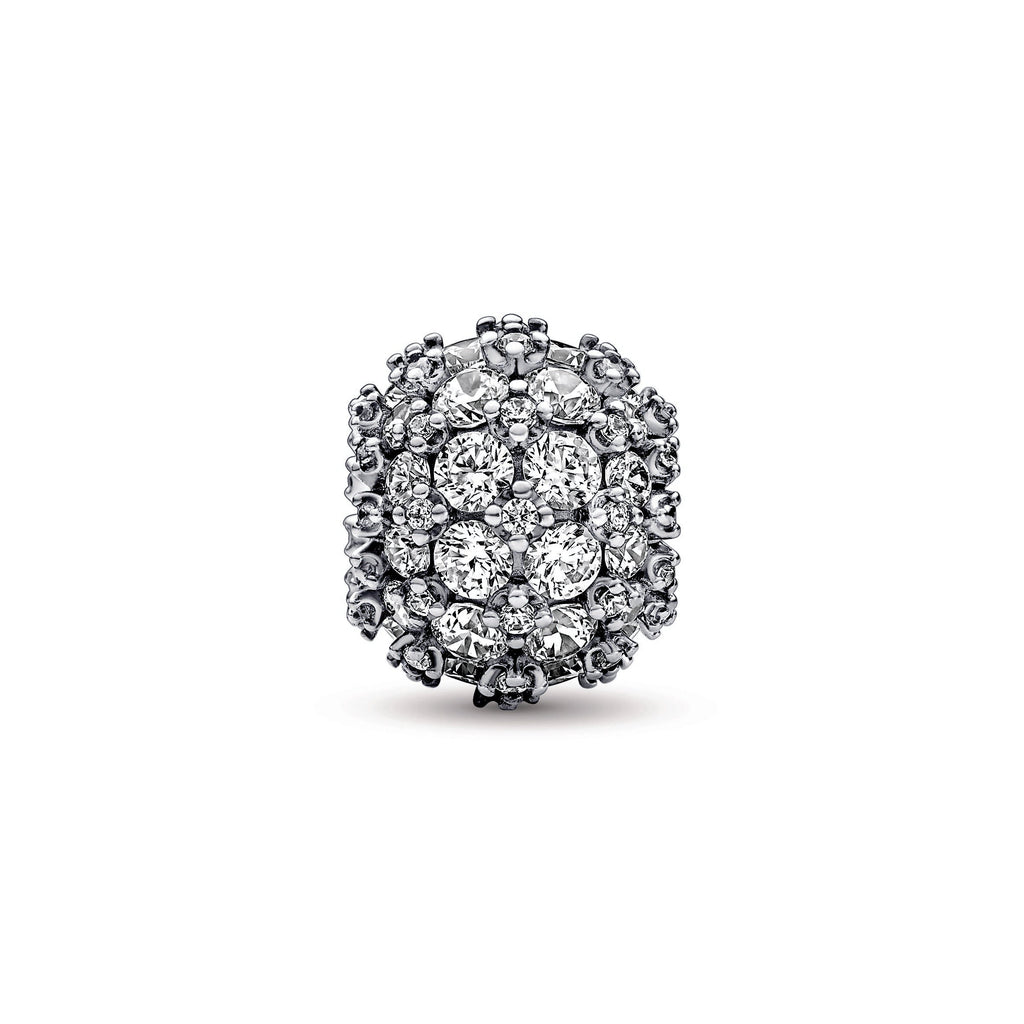 PANDORA Sparkling Pavé Round Charm Cubic Zirconia Silver Charms Bracelet Charm Jewelry Gift