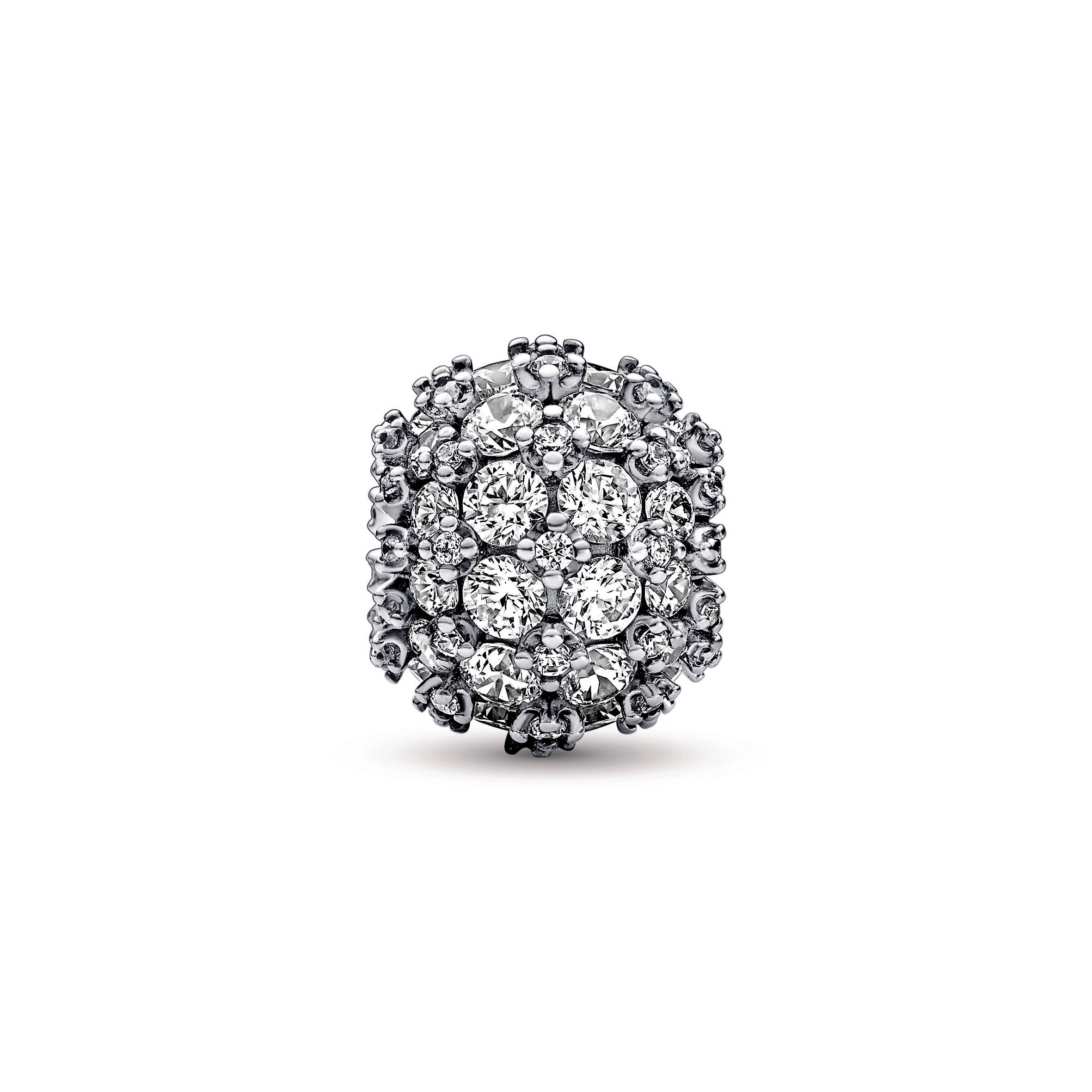 PANDORA Sparkling Pavé Round Charm Cubic Zirconia Silver Charms Bracelet Charm Jewelry Gift