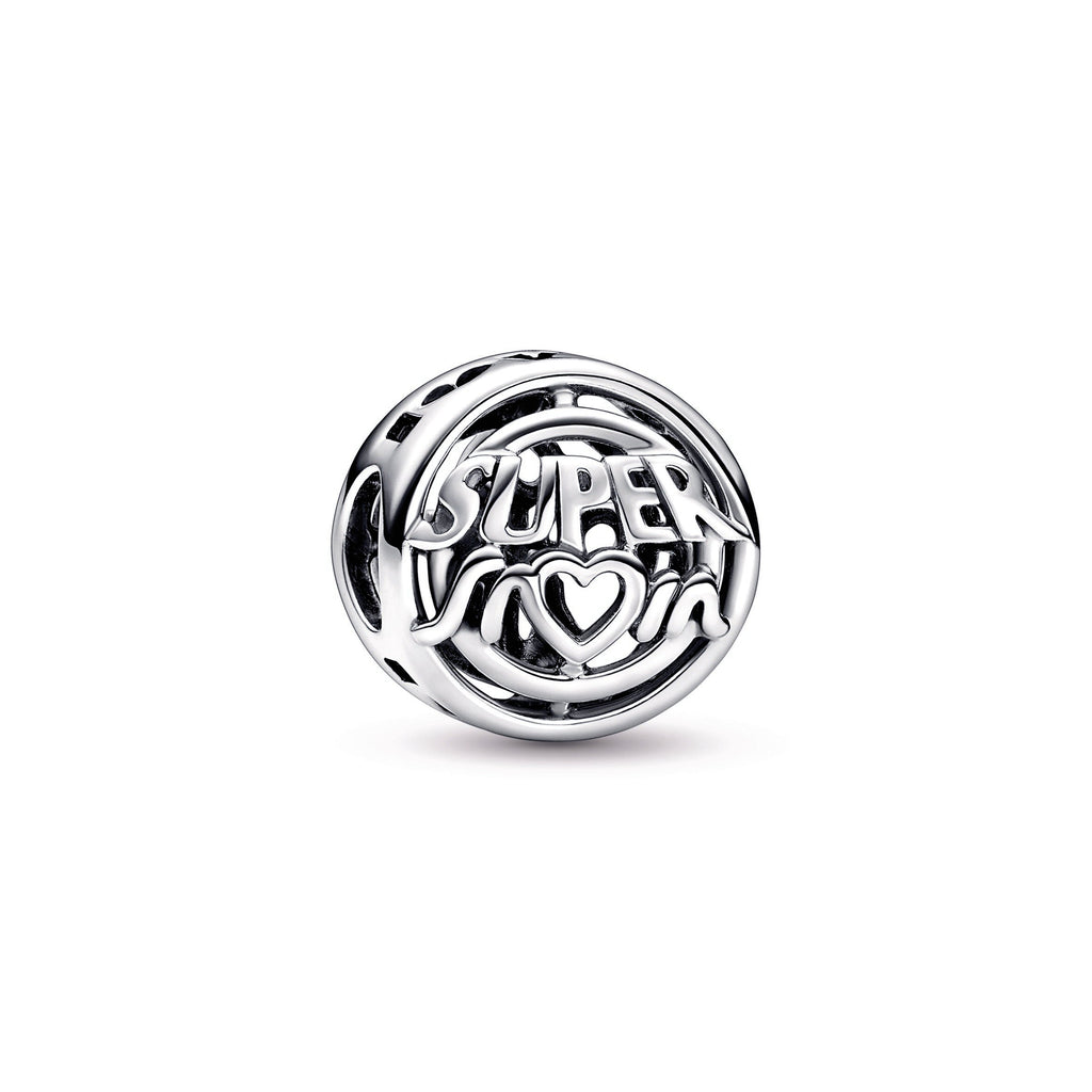 PANDORA Mum Hero Openwork Charm Sterling Silver Mothers Day Charms Bracelet Charm Jewelry Gift