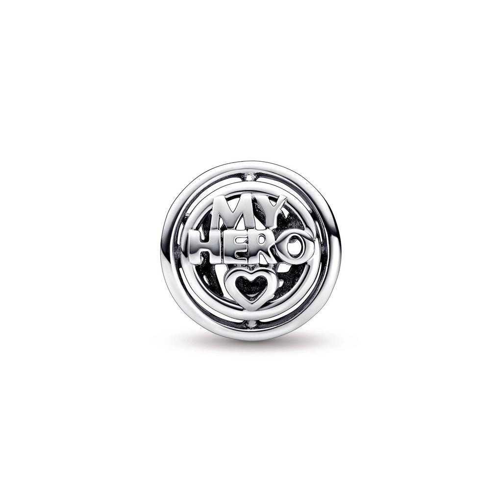 PANDORA Mum Hero Openwork Charm Sterling Silver Mothers Day Charms Bracelet Charm Jewelry Gift