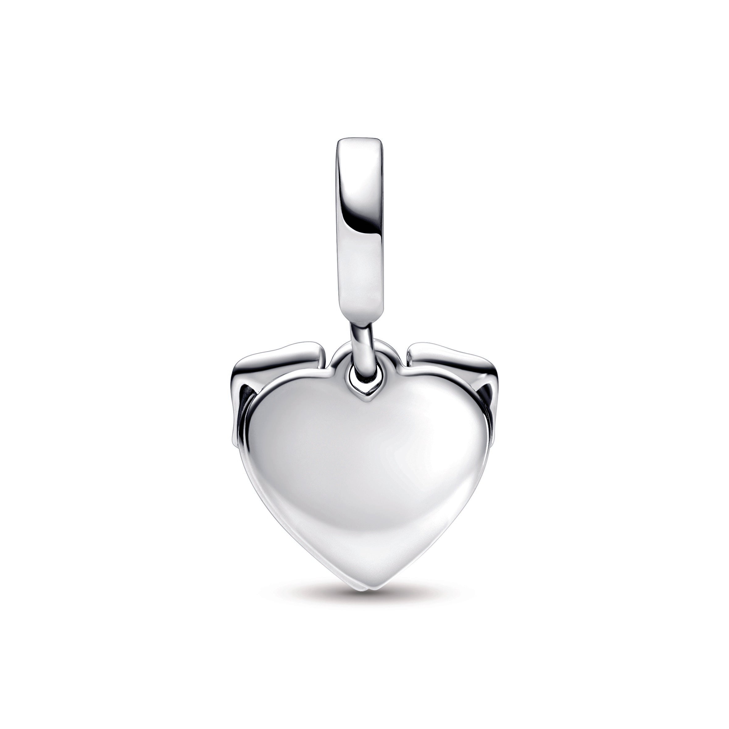 PANDORA Heart And Dog Double Dangle Charm Sterling Silver Animals Charms Bracelet Charm Jewelry Gift