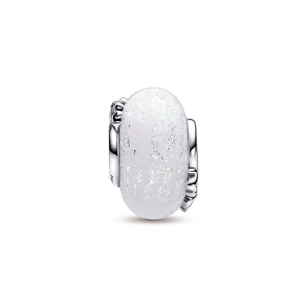 PANDORA Glittery White Murano Glass Mum And Love Charm Mothers Day Charms Bracelet Charm Jewelry Gift