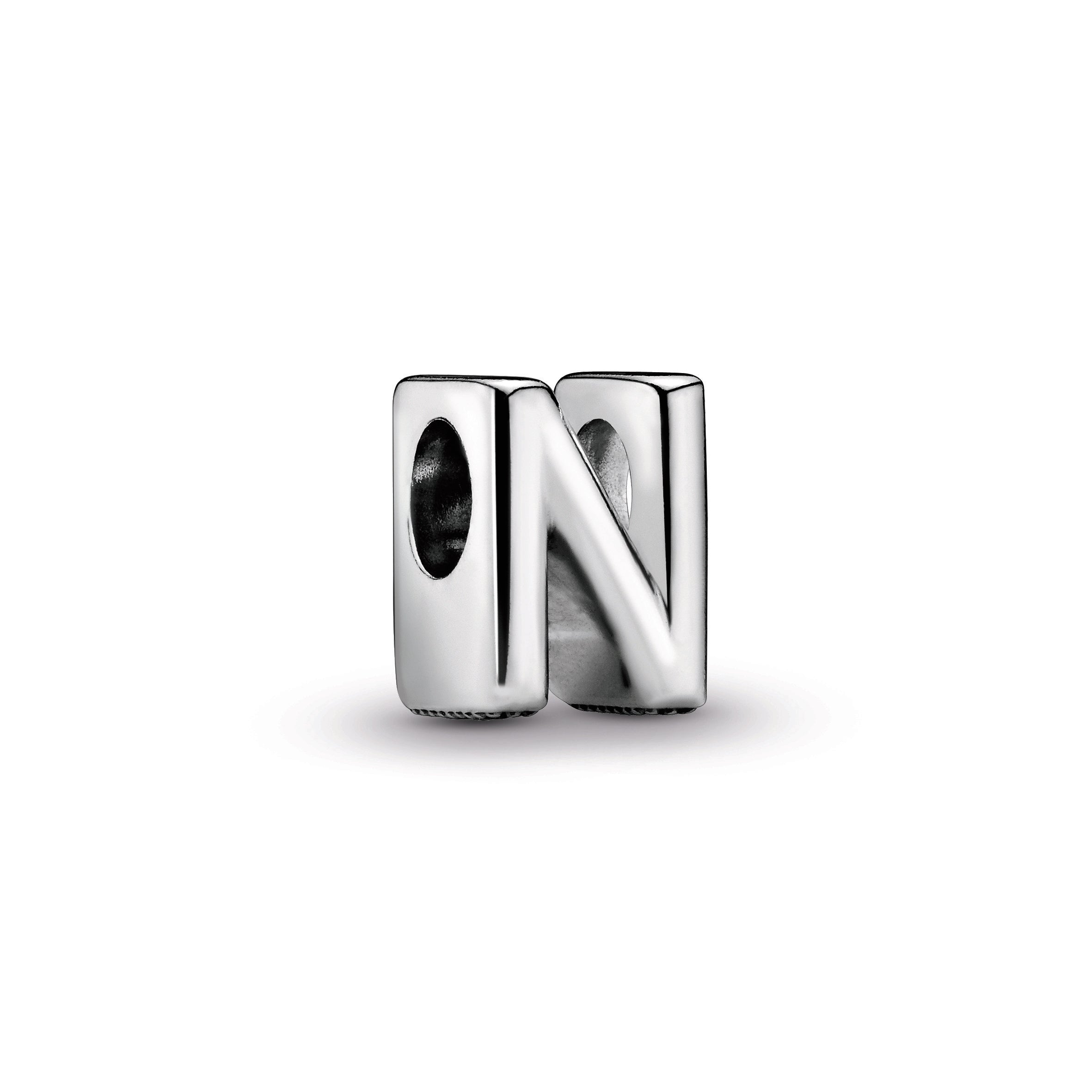 PANDORA Letter N Alphabet Charm Sterling Silver Charms Bracelet Charm Jewelry Gift