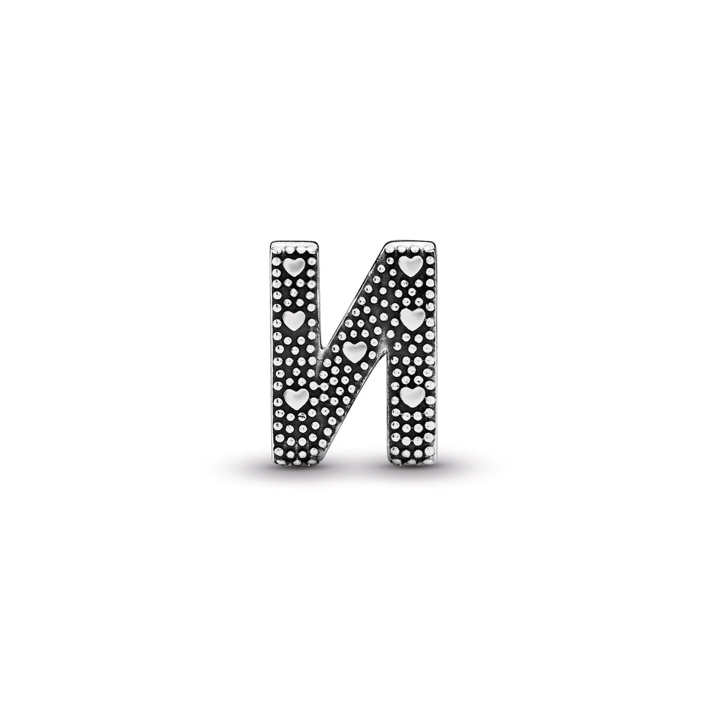PANDORA Letter N Alphabet Charm Sterling Silver Charms Bracelet Charm Jewelry Gift