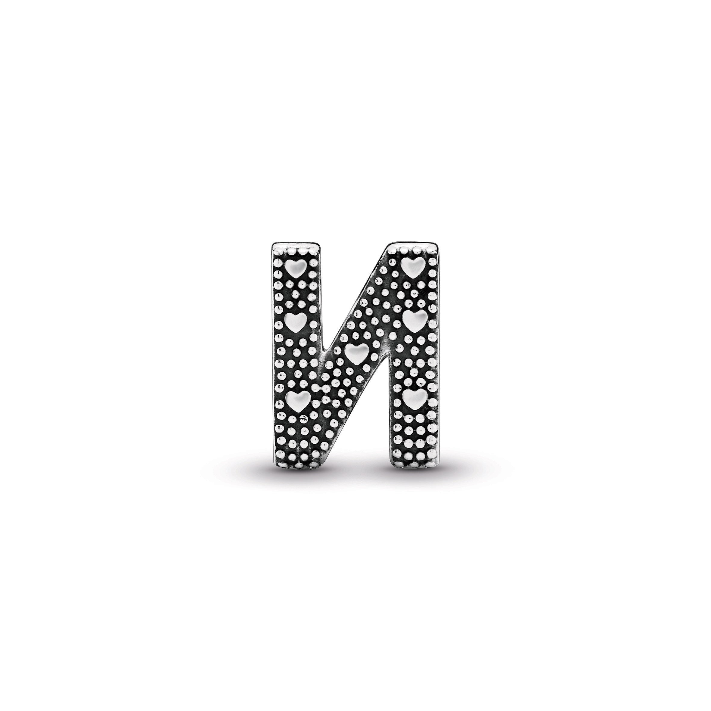 PANDORA Letter N Alphabet Charm Sterling Silver Charms Bracelet Charm Jewelry Gift