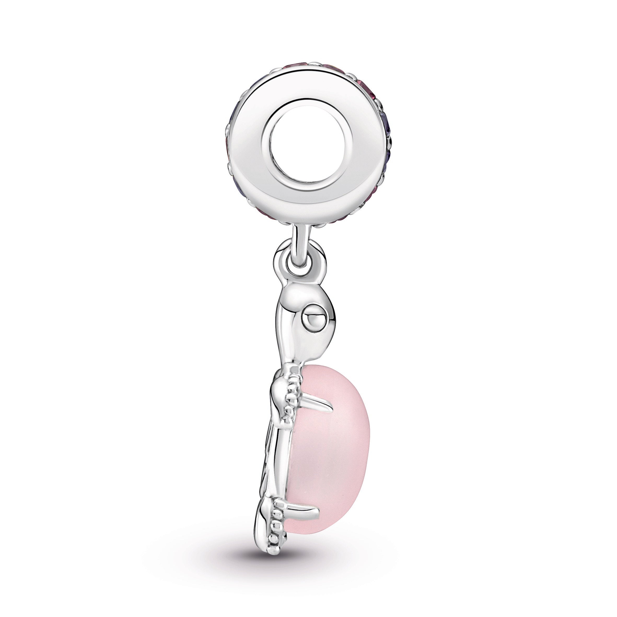 PANDORA Murano Glass Pink Sea Turtle Dangle Charm Crystals Charms Bracelet Charm Jewelry Gift