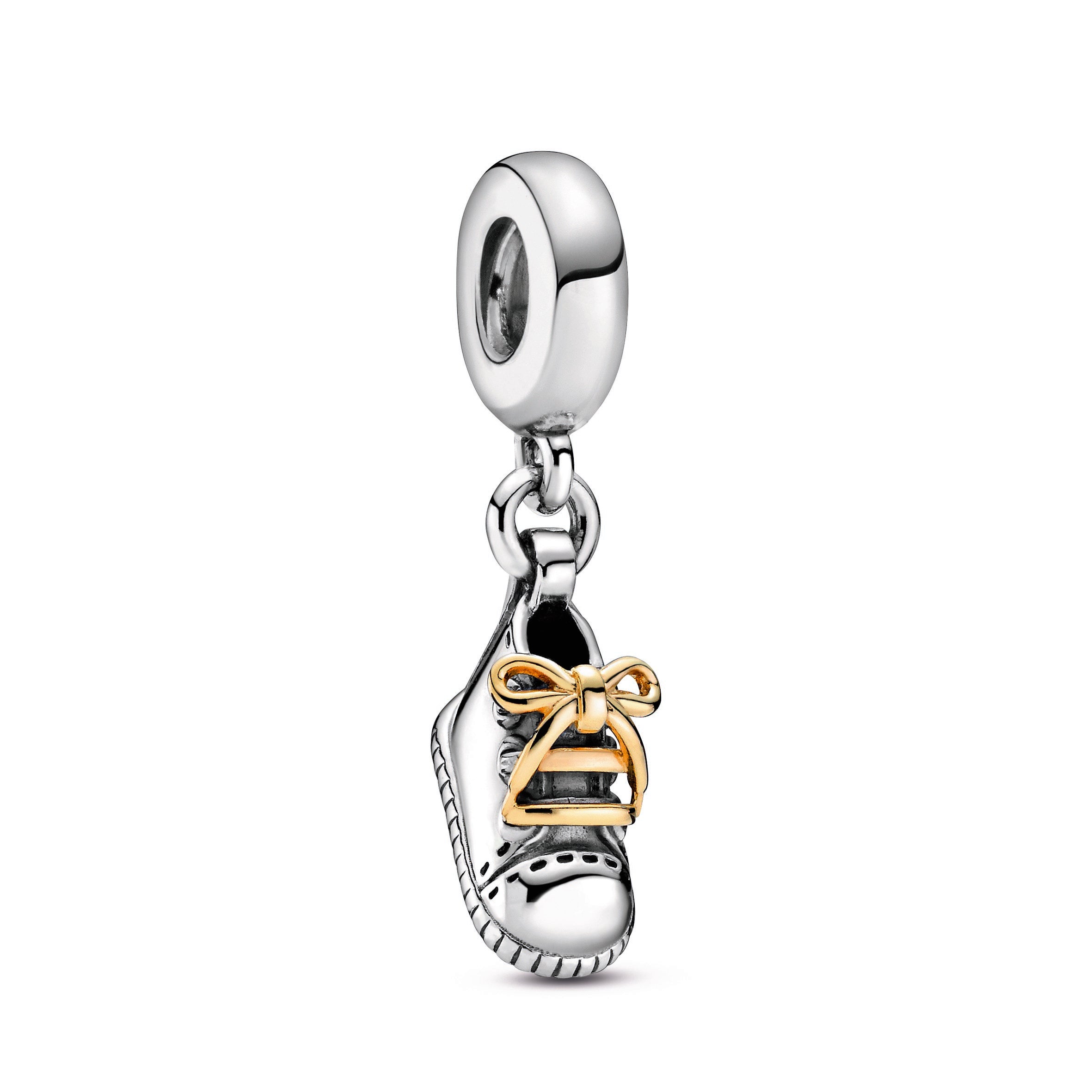PANDORA Baby Shoe Dangle Charm 14K Gold Silver Family And Friends Charms Bracelet Charm Jewelry Gift