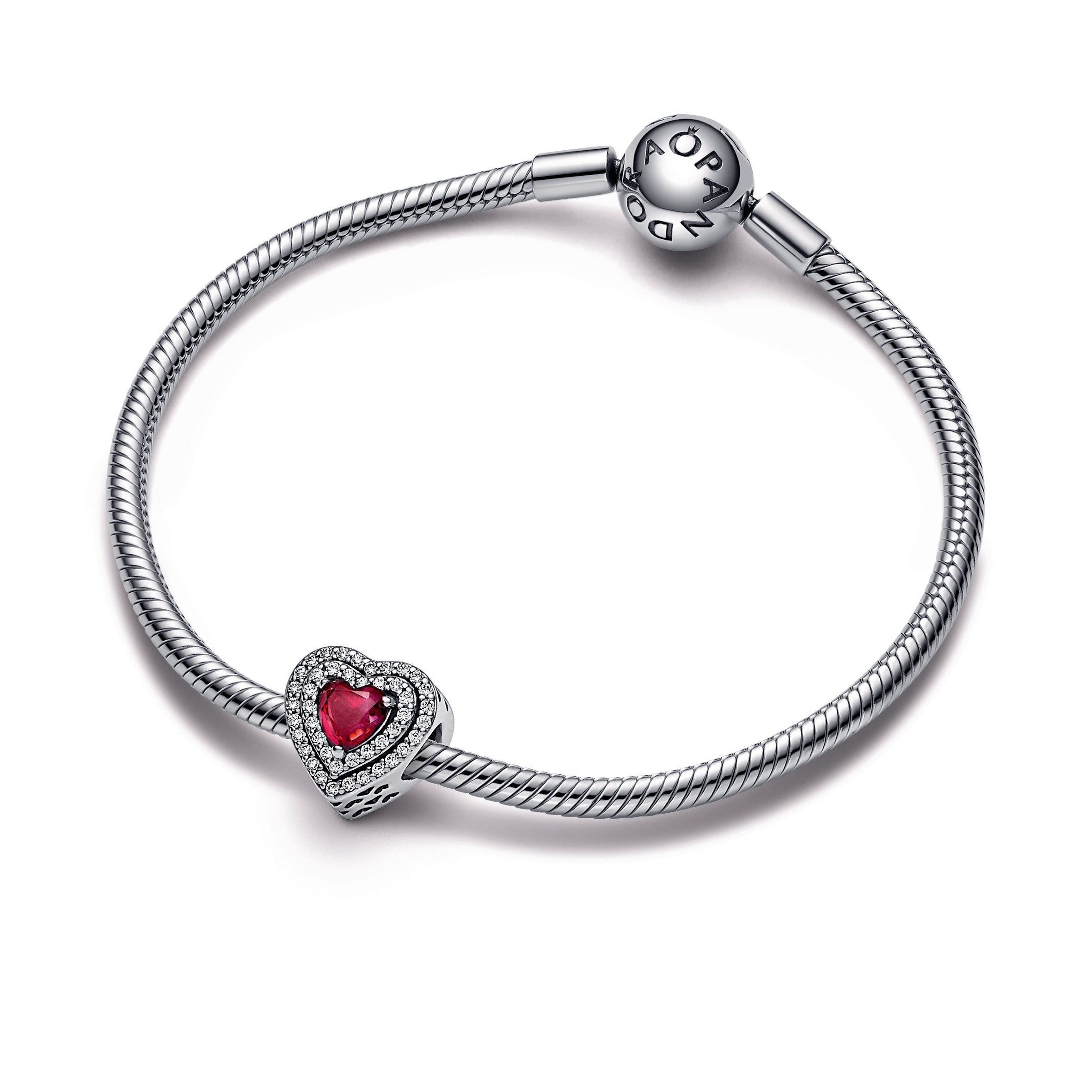 PANDORA Sparkling Levelled Heart Charm Crystals Charms Bracelet Charm Jewelry Gift