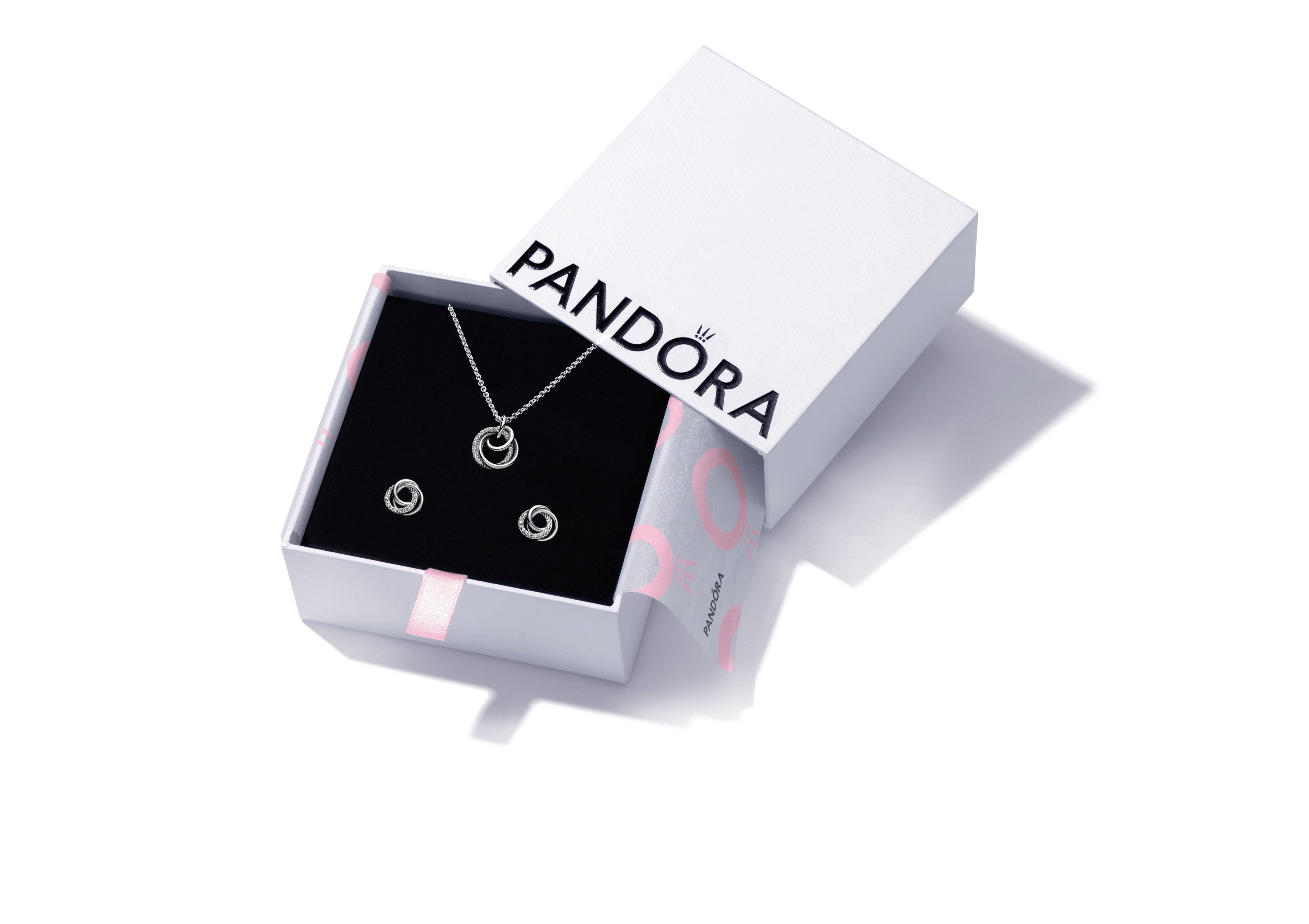 PANDORA Encircled Family Love Necklace And Earring Gift Set Giftsets Statement Ring Jewelry Gift