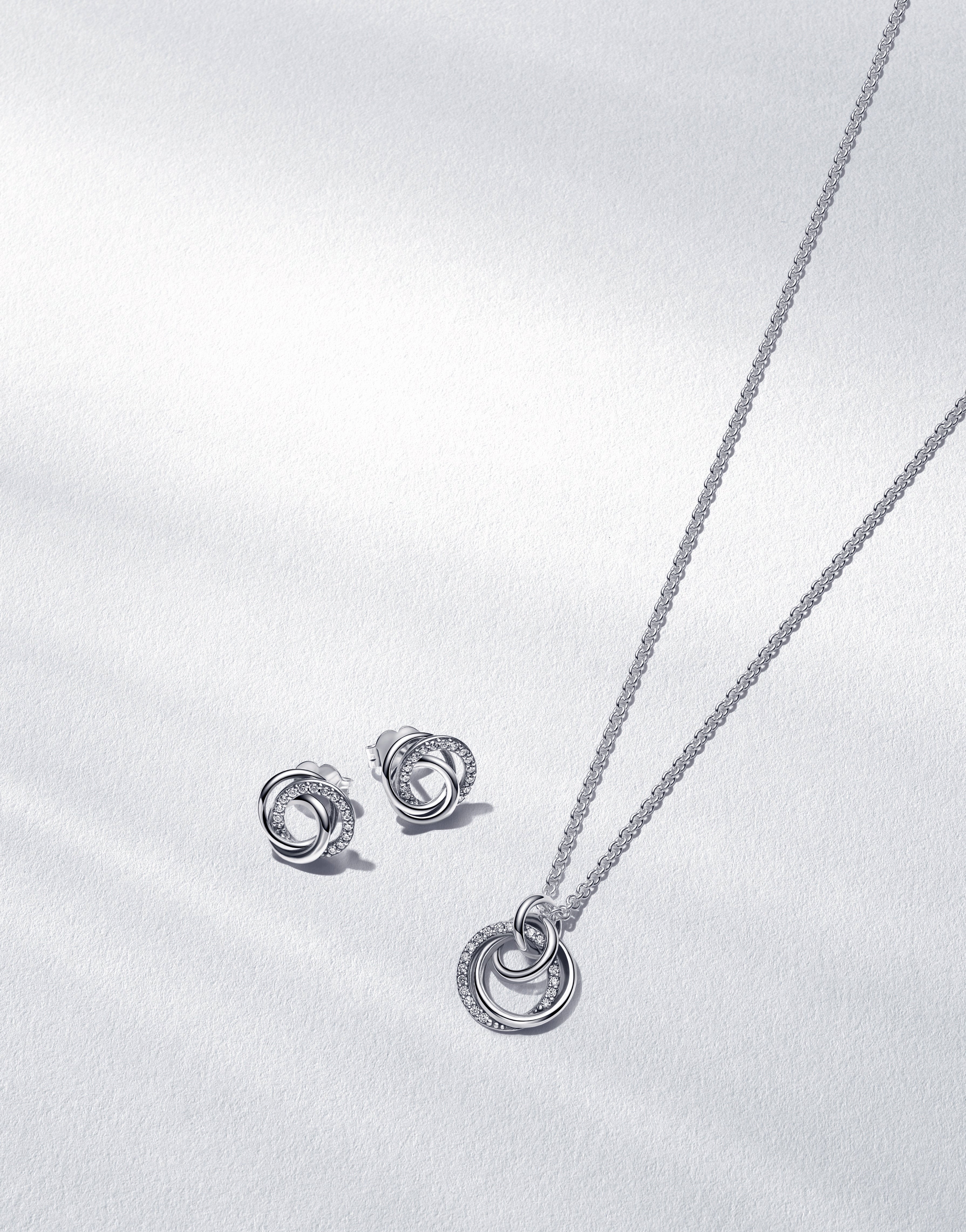 PANDORA Encircled Family Love Necklace And Earring Gift Set Giftsets Statement Ring Jewelry Gift