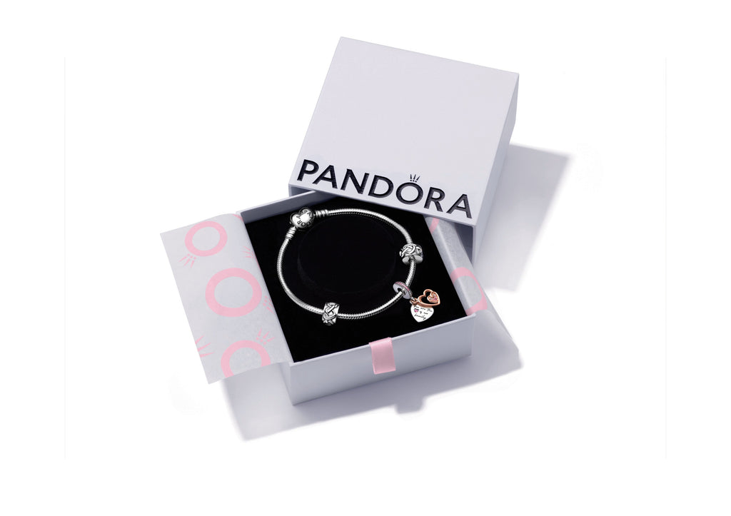 PANDORA Entwined Infinite Hearts Full Bracelet Gift Set 14K Rose Gold Plated Unique Metal Blend Giftsets Chain Bracelet Jewelry Gift