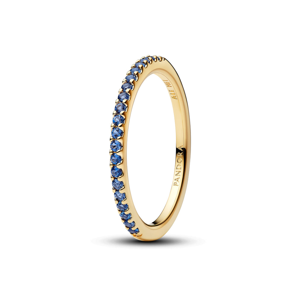PANDORA Sparkling Blue Half-Eternity Band Ring Rings Statement Ring Jewelry Gift