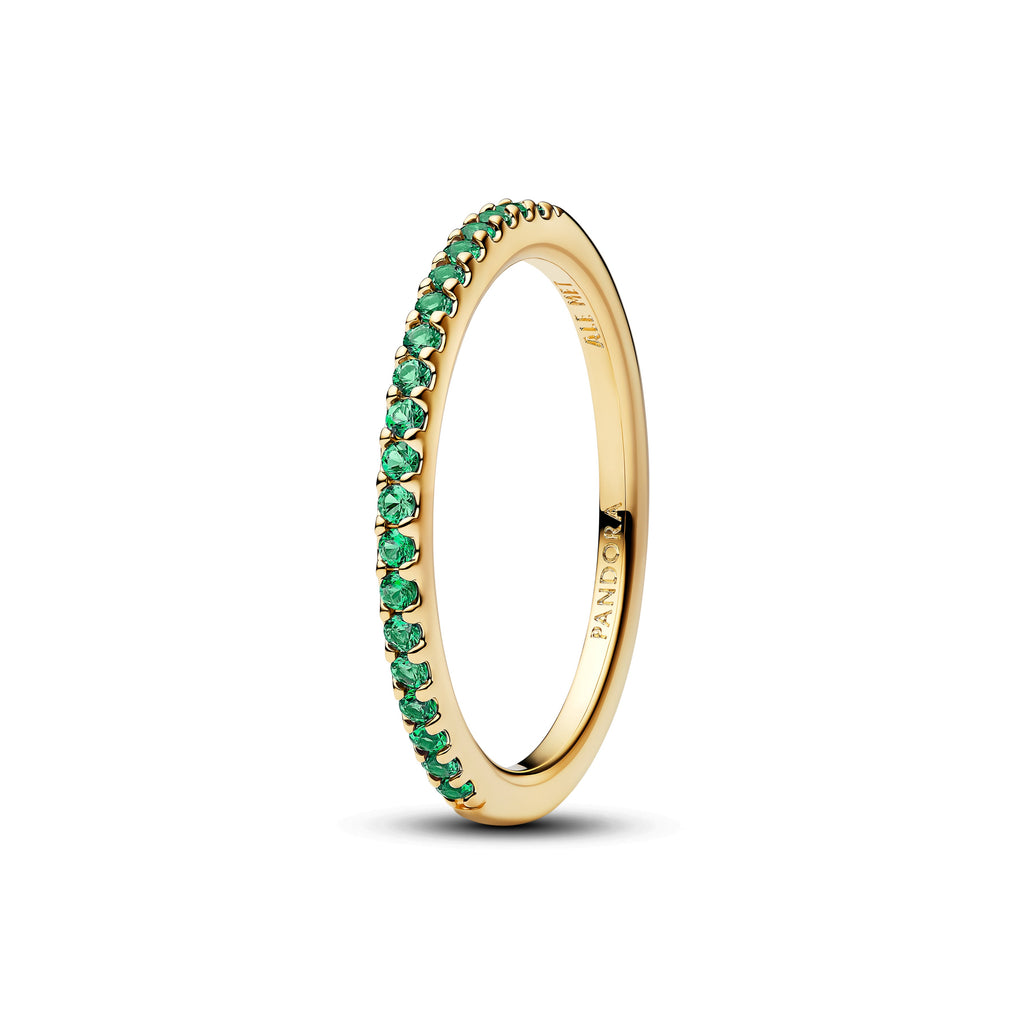 PANDORA Sparkling Green Half-Eternity Band Ring Rings Statement Ring Jewelry Gift
