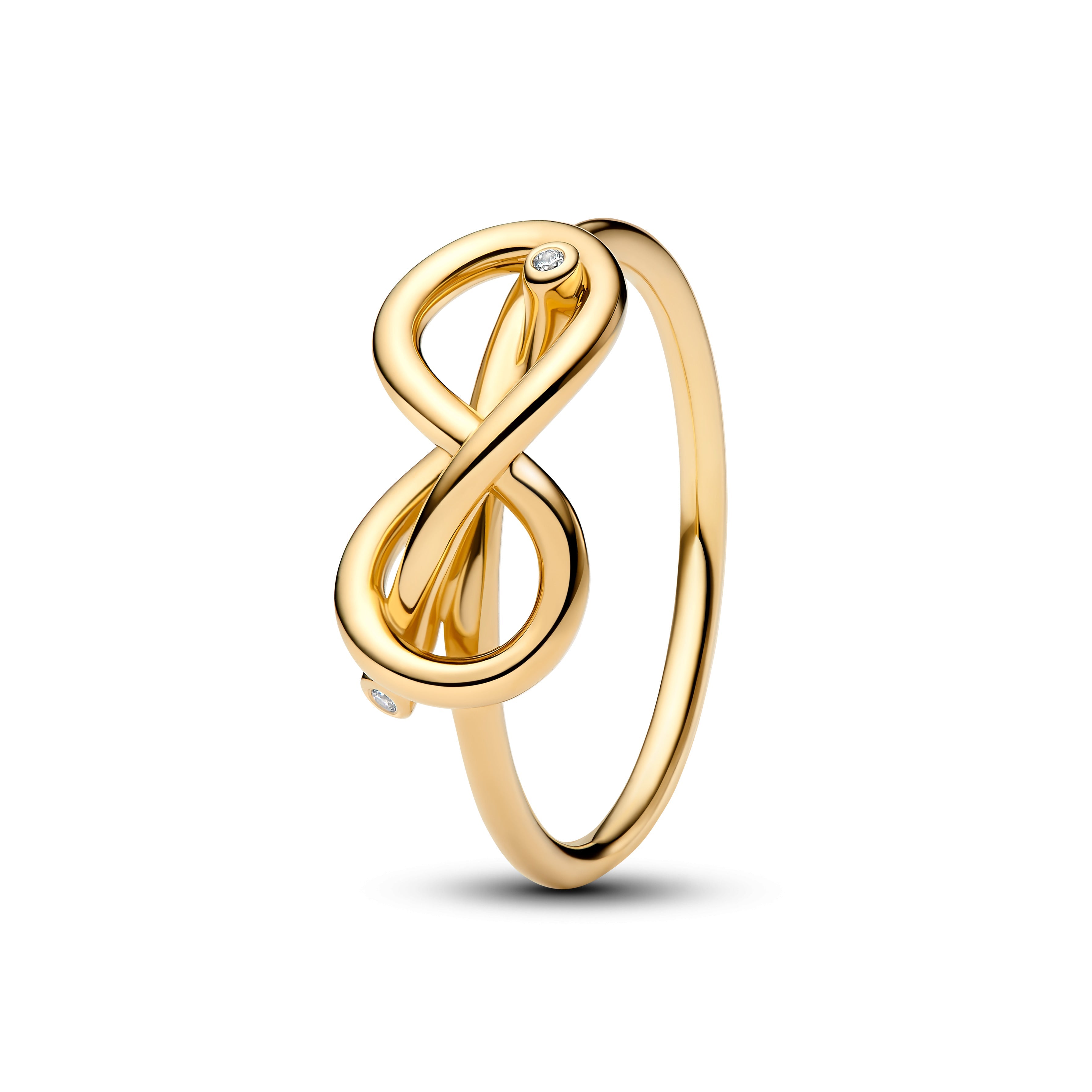 PANDORA Infinity Knot Ring 14K Gold Plated Unique Metal Blend Rings Statement Ring Jewelry Gift