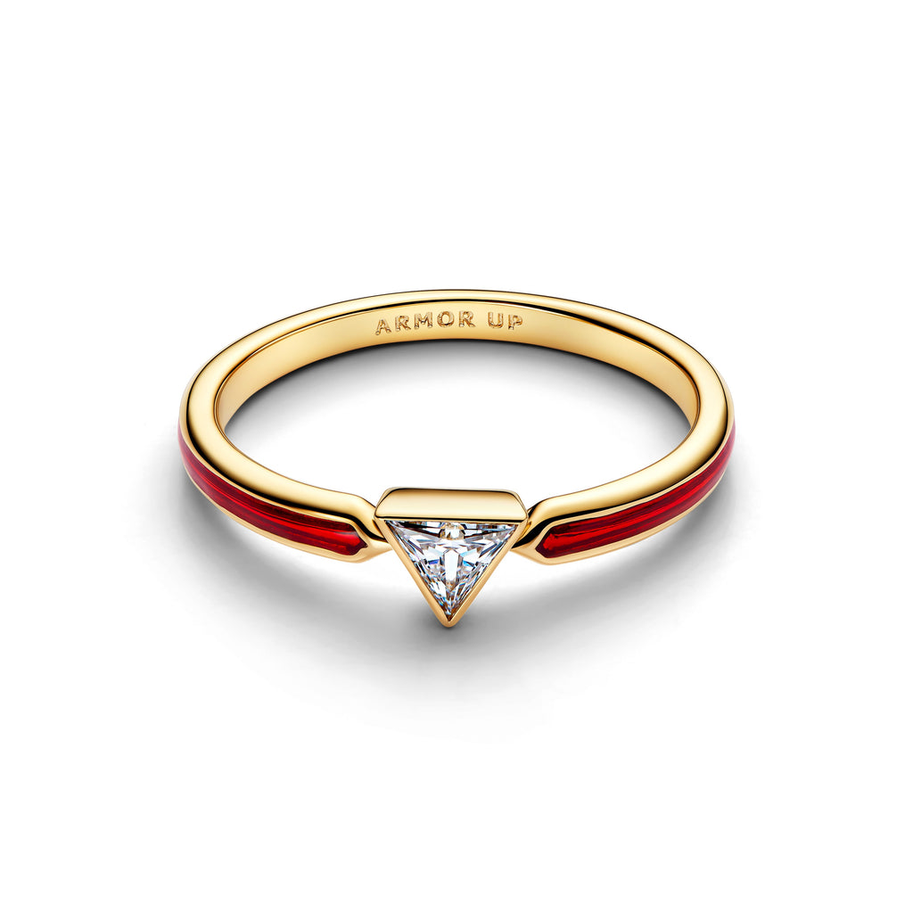 PANDORA Marvel Iron Man Ring 14K Gold Plated Unique Metal Blend Marvel X PANDORA Rings Statement Ring Jewelry Gift