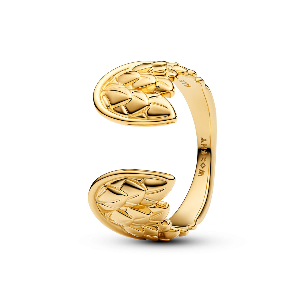 PANDORA Marvel Thor Wings Open Ring 14K Gold Plated Unique Metal Blend Marvel X PANDORA Rings Statement Ring Jewelry Gift