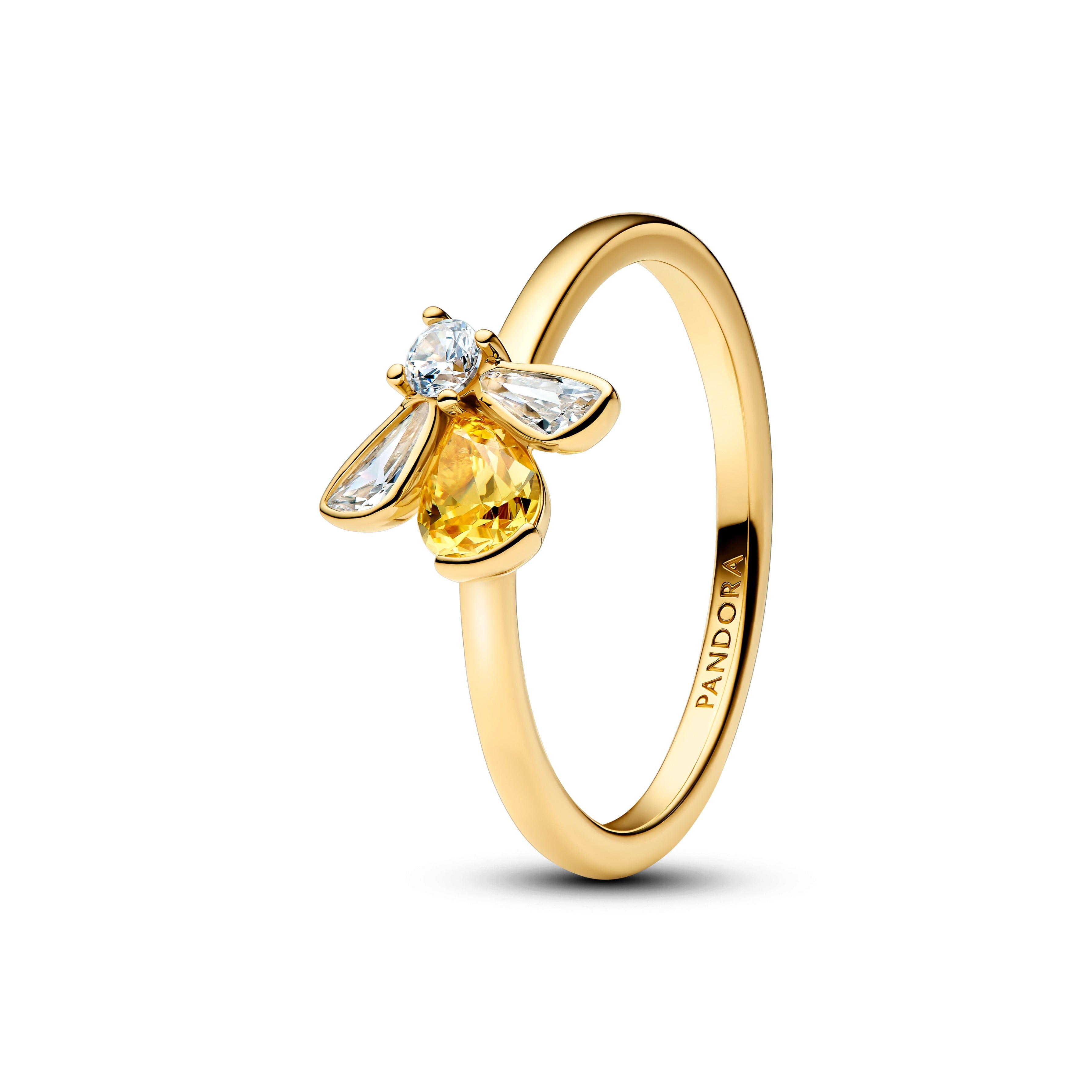 PANDORA Honey Bee Ring 14K Gold Plated Unique Metal Blend Rings Statement Ring Jewelry Gift