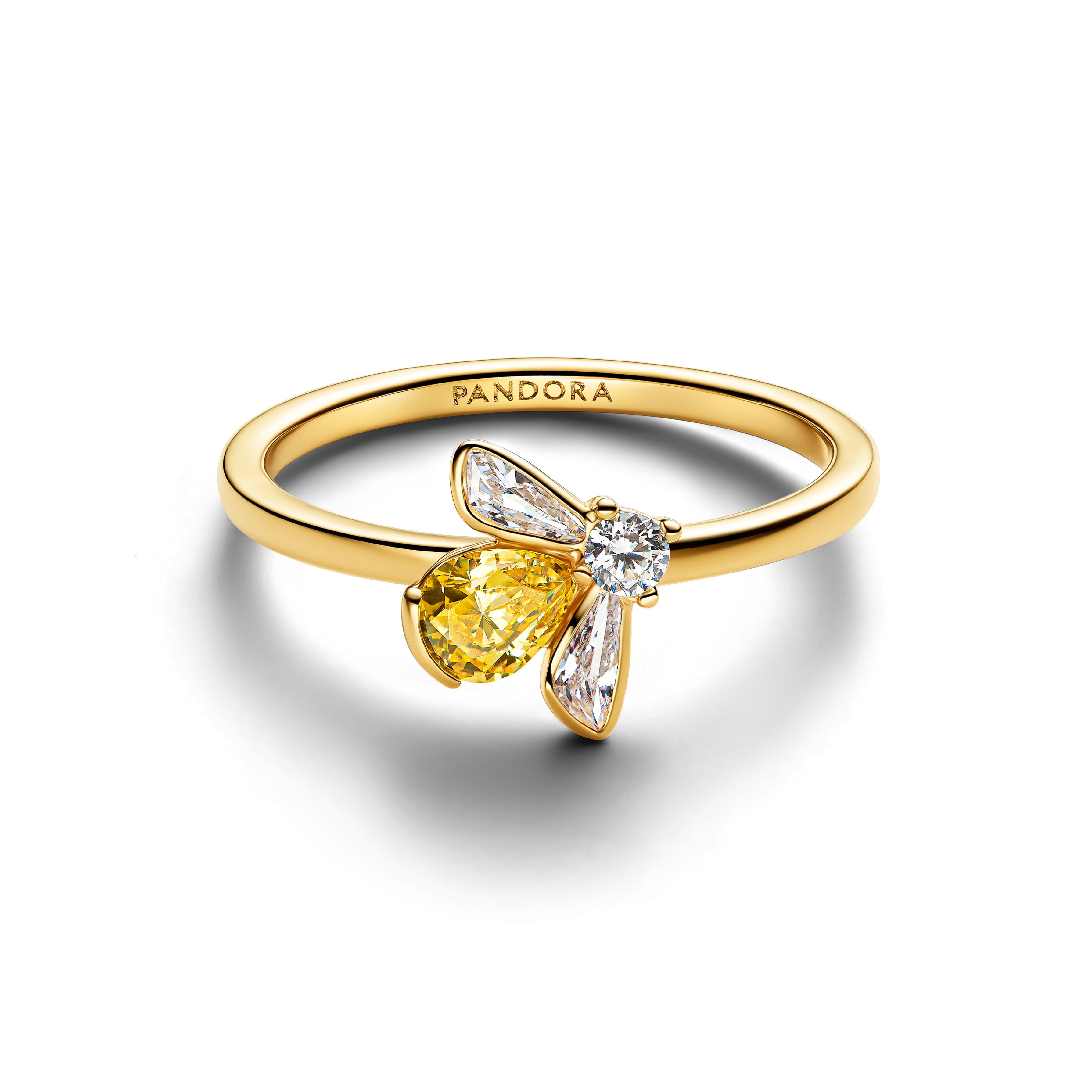 PANDORA Honey Bee Ring 14K Gold Plated Unique Metal Blend Rings Statement Ring Jewelry Gift