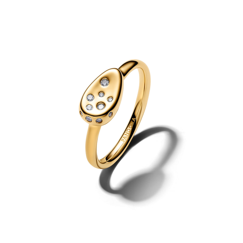 PANDORA Medium Stone-Set Oval Signet Ring Rings Statement Ring Jewelry Gift