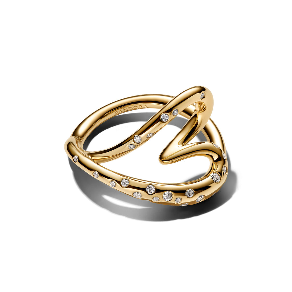 PANDORA Organically Shaped Stone-Set Heart Ring Rings Statement Ring Jewelry Gift