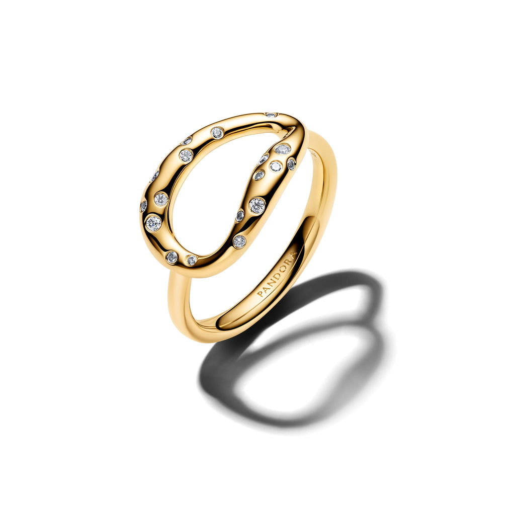 PANDORA Organically Shaped Stone-Set Statement Ring Rings Jewelry Gift