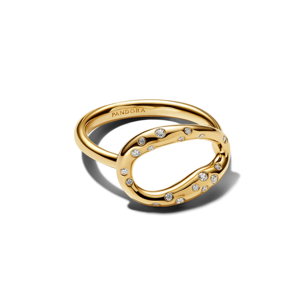 PANDORA Organically Shaped Stone-Set Statement Ring Rings Jewelry Gift