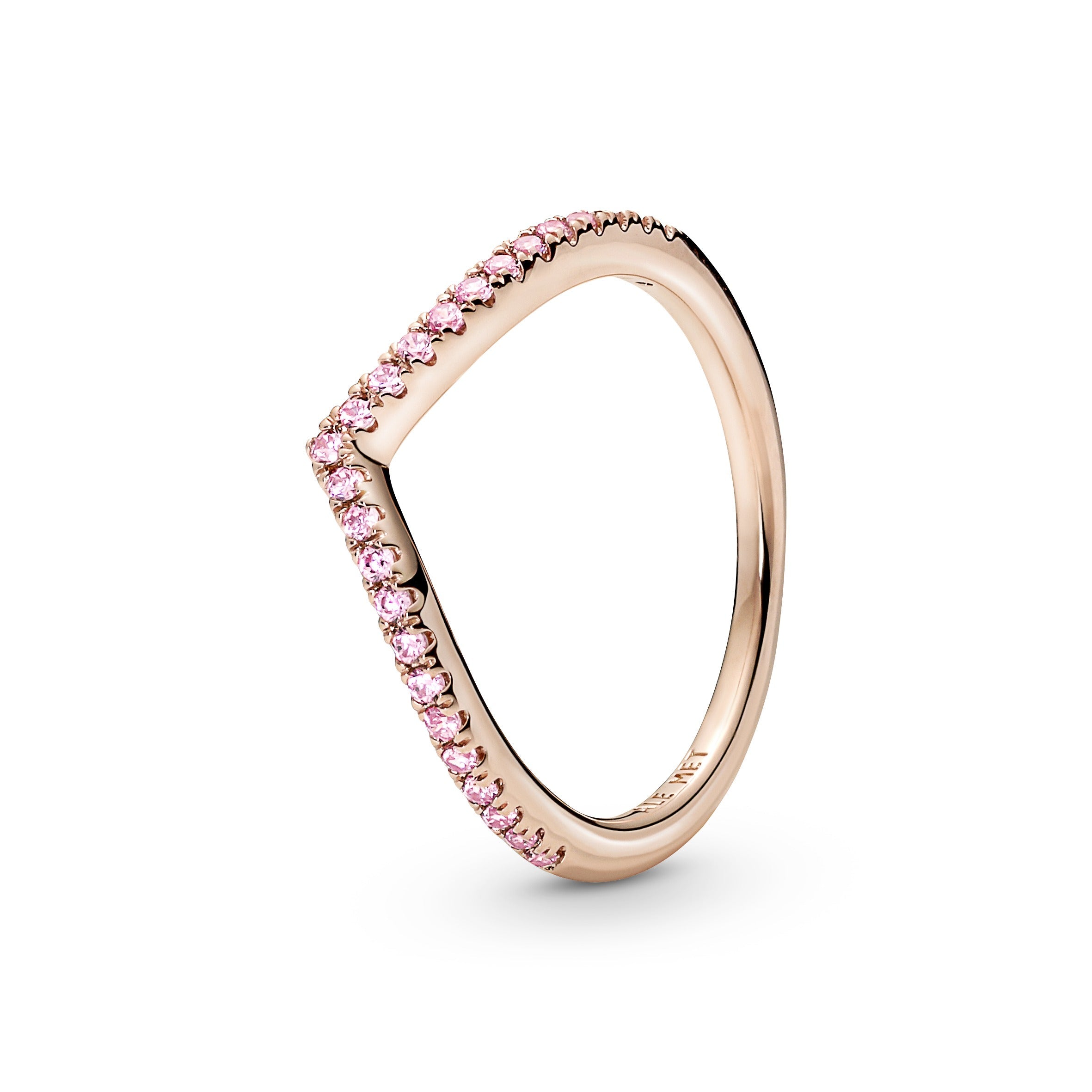 PANDORA Timeless Wish Sparkling Pink Ring 14K Rose Gold Plated Unique Metal Blend Weddings Rings Statement Ring Jewelry Gift