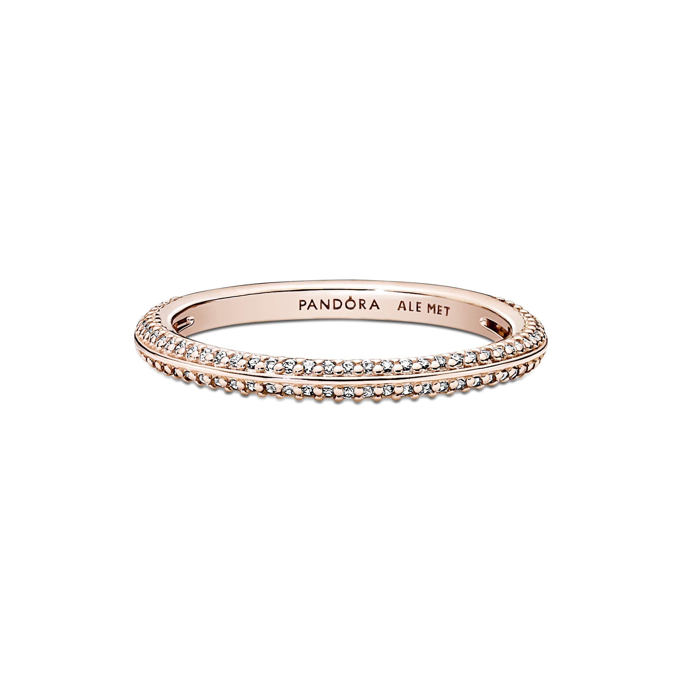 PANDORA ME Pavé Ring 14K Rose Gold Plated Unique Metal Blend Rings Statement Ring Jewelry Gift