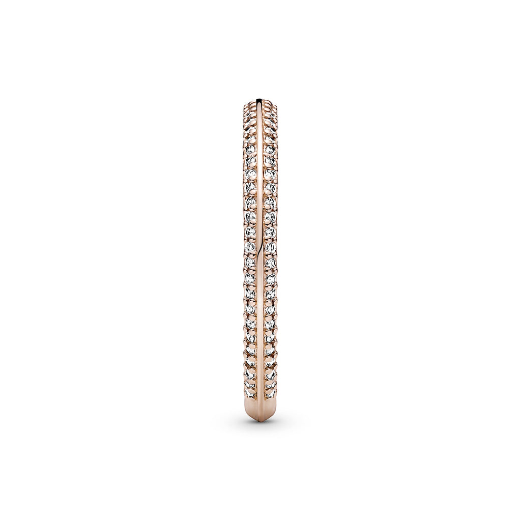 PANDORA ME Pavé Ring 14K Rose Gold Plated Unique Metal Blend Rings Statement Ring Jewelry Gift