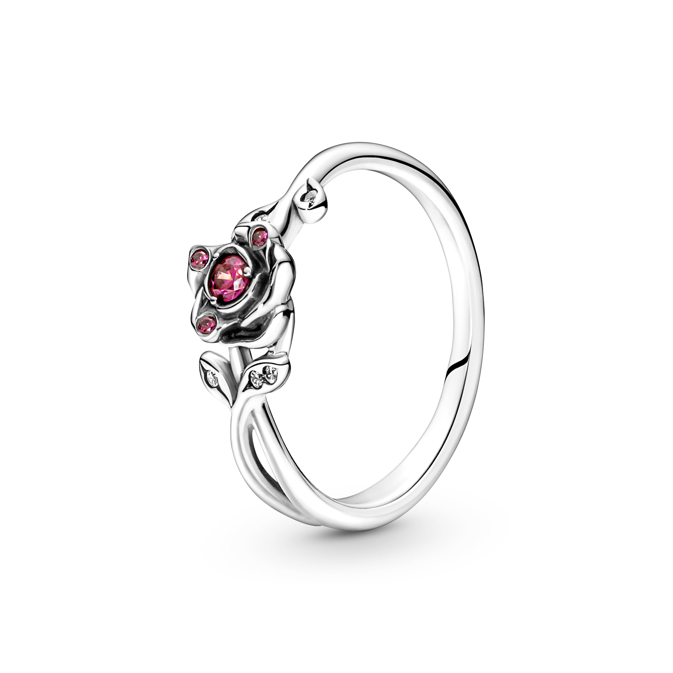 PANDORA Disney Beauty And The Beast Rose Ring Cubic Zirconia Rings Statement Ring Jewelry Gift