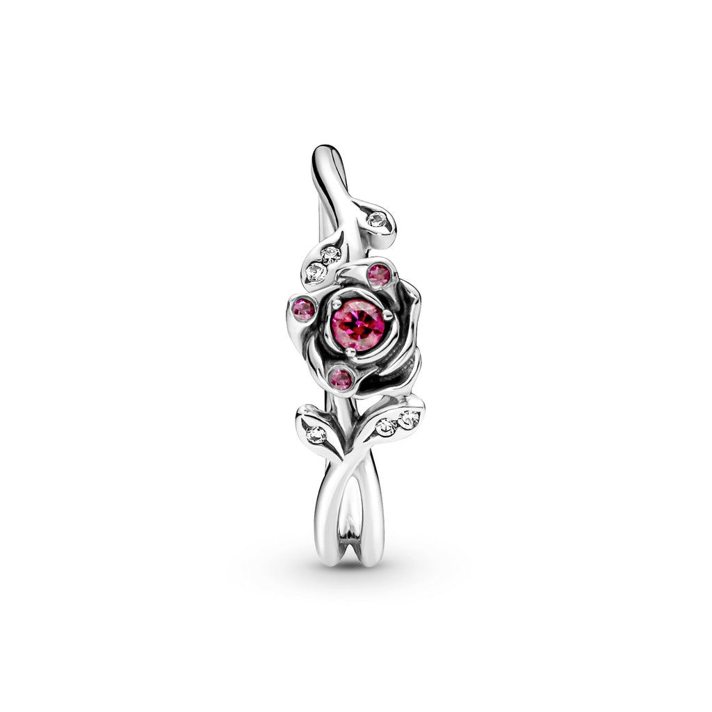 PANDORA Disney Beauty And The Beast Rose Ring Cubic Zirconia Rings Statement Ring Jewelry Gift