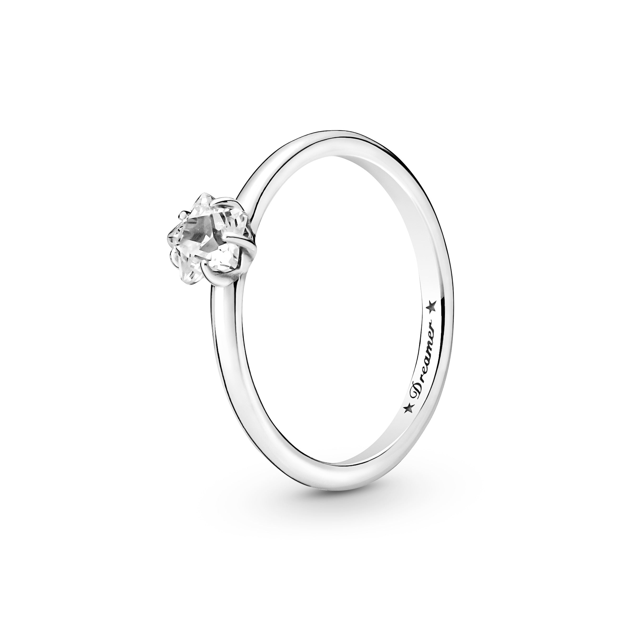 PANDORA Celestial Sparkling Star Solitaire Ring Cubic Zirconia Nature Rings Statement Ring Jewelry Gift