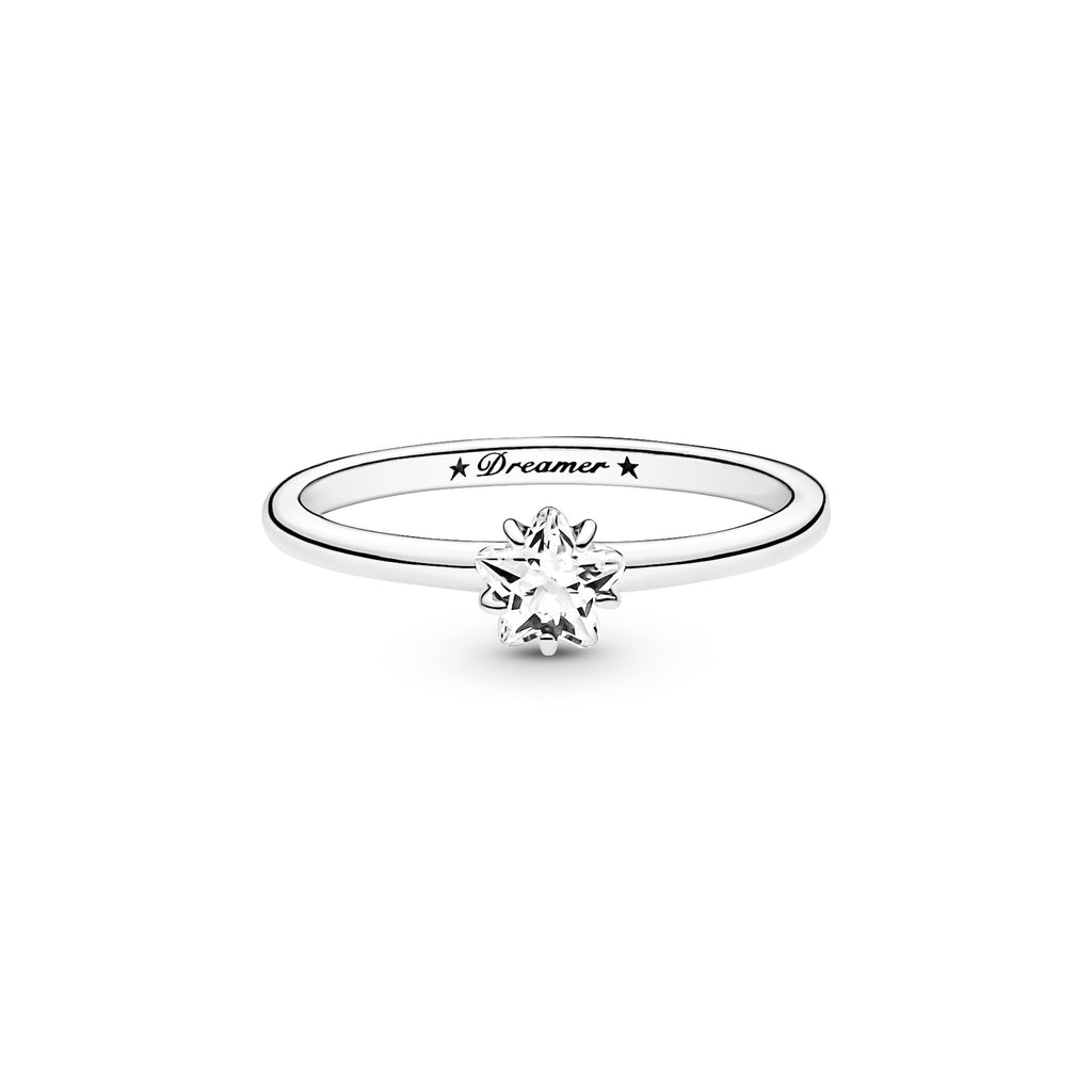 PANDORA Celestial Sparkling Star Solitaire Ring Cubic Zirconia Nature Rings Statement Ring Jewelry Gift