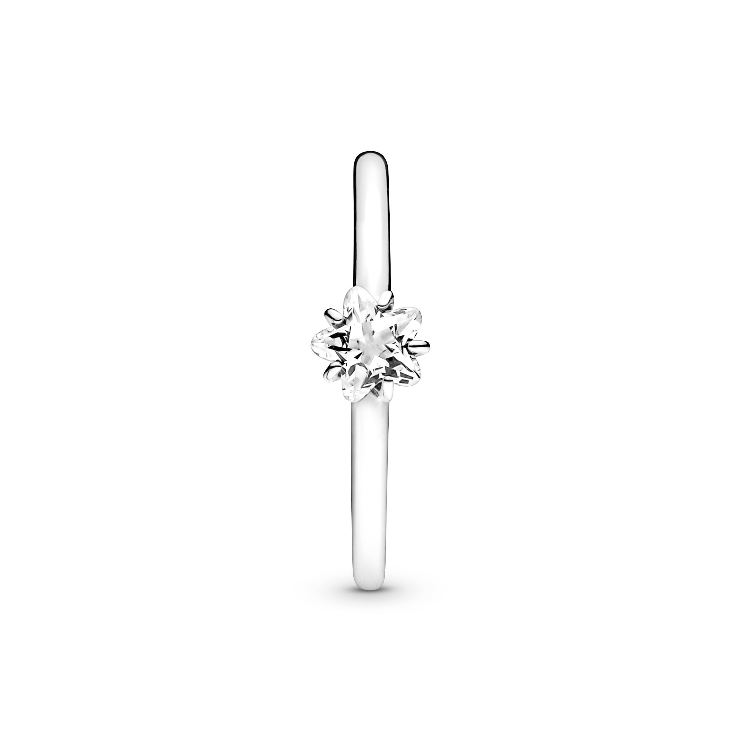PANDORA Celestial Sparkling Star Solitaire Ring Cubic Zirconia Nature Rings Statement Ring Jewelry Gift
