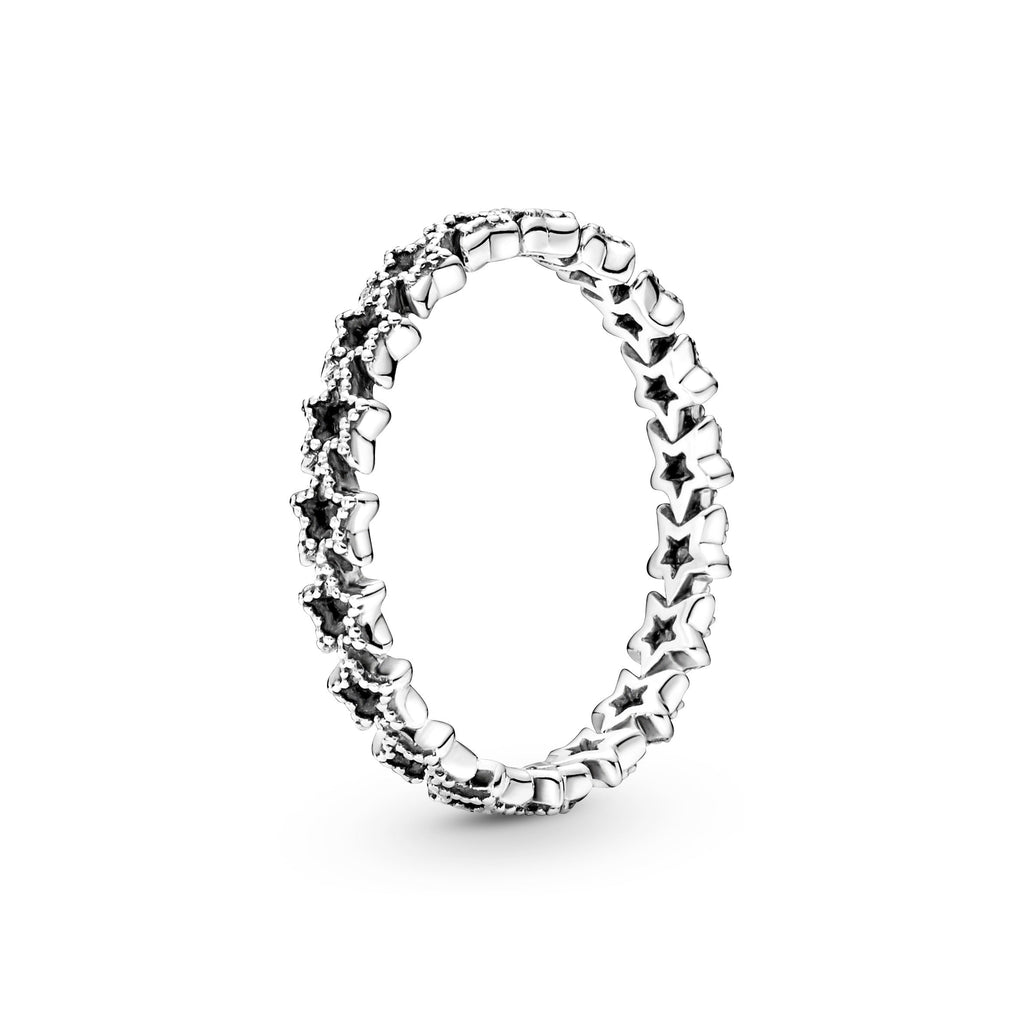 PANDORA Band Of Asymmetric Stars Ring Sterling Silver Nature Rings Statement Ring Jewelry Gift